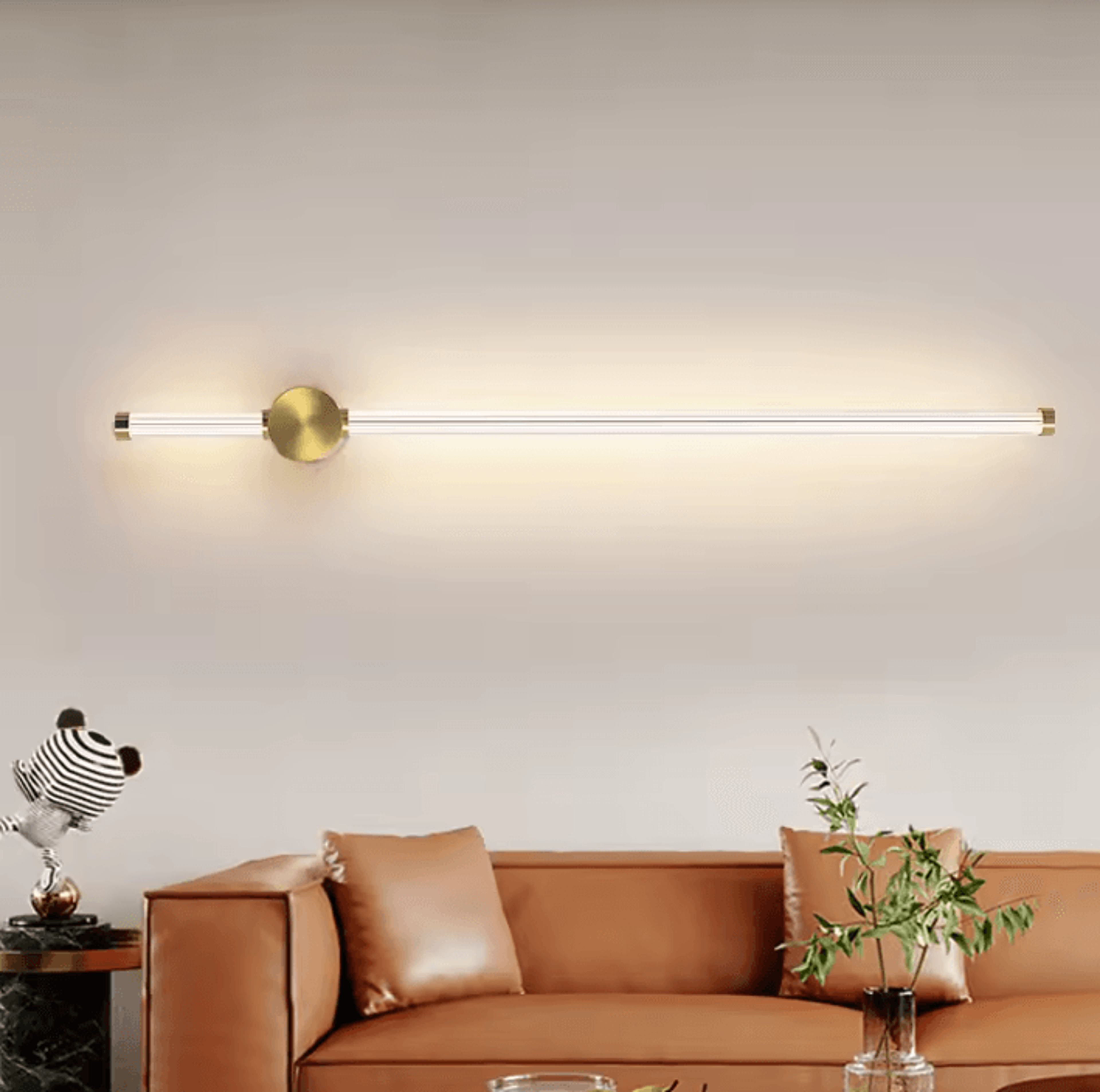 Modern Copper LED Wall Sconce With Acrylic Shade 2