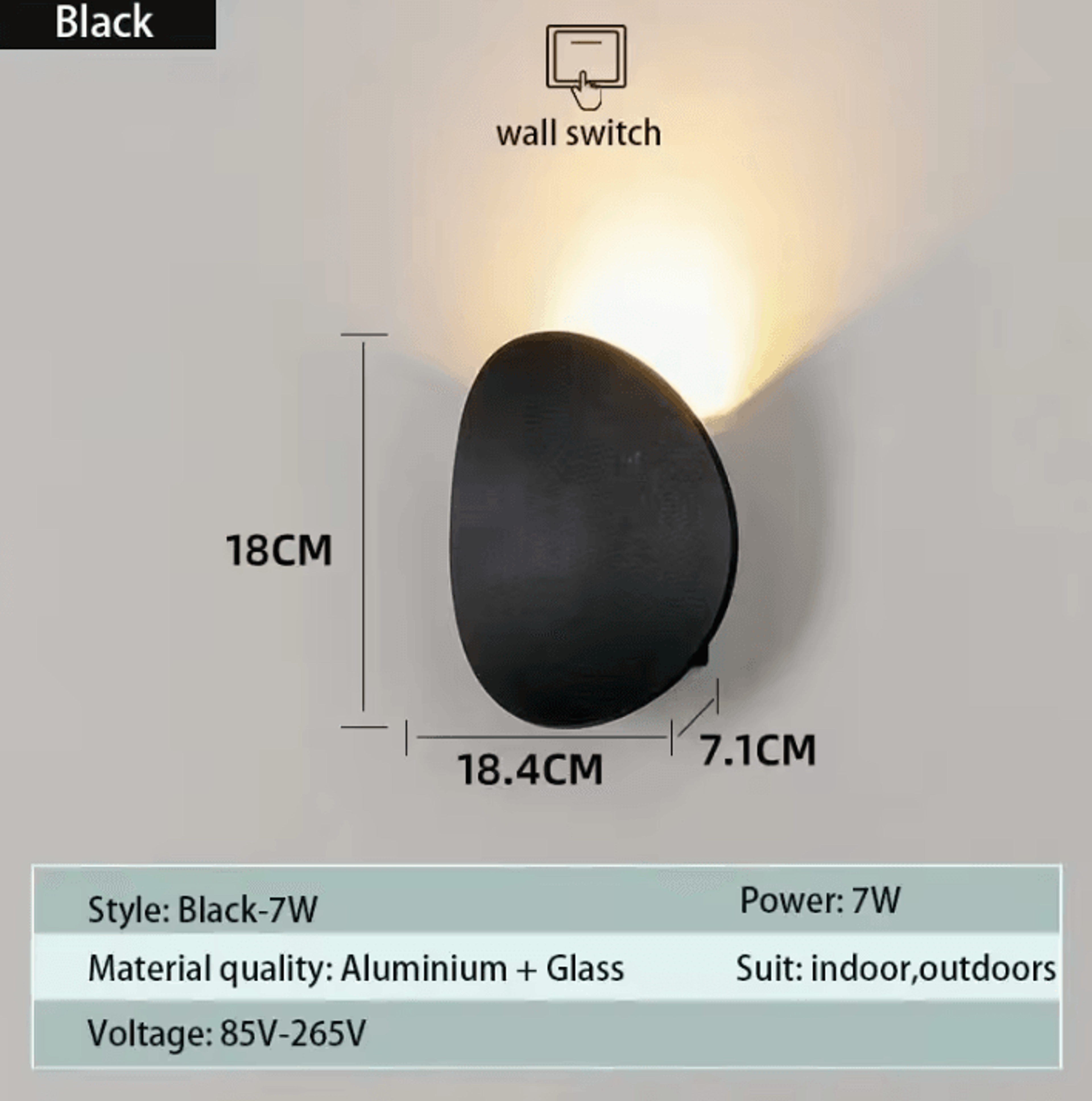 Modern IP65 Waterproof LED Wall Sconce 4