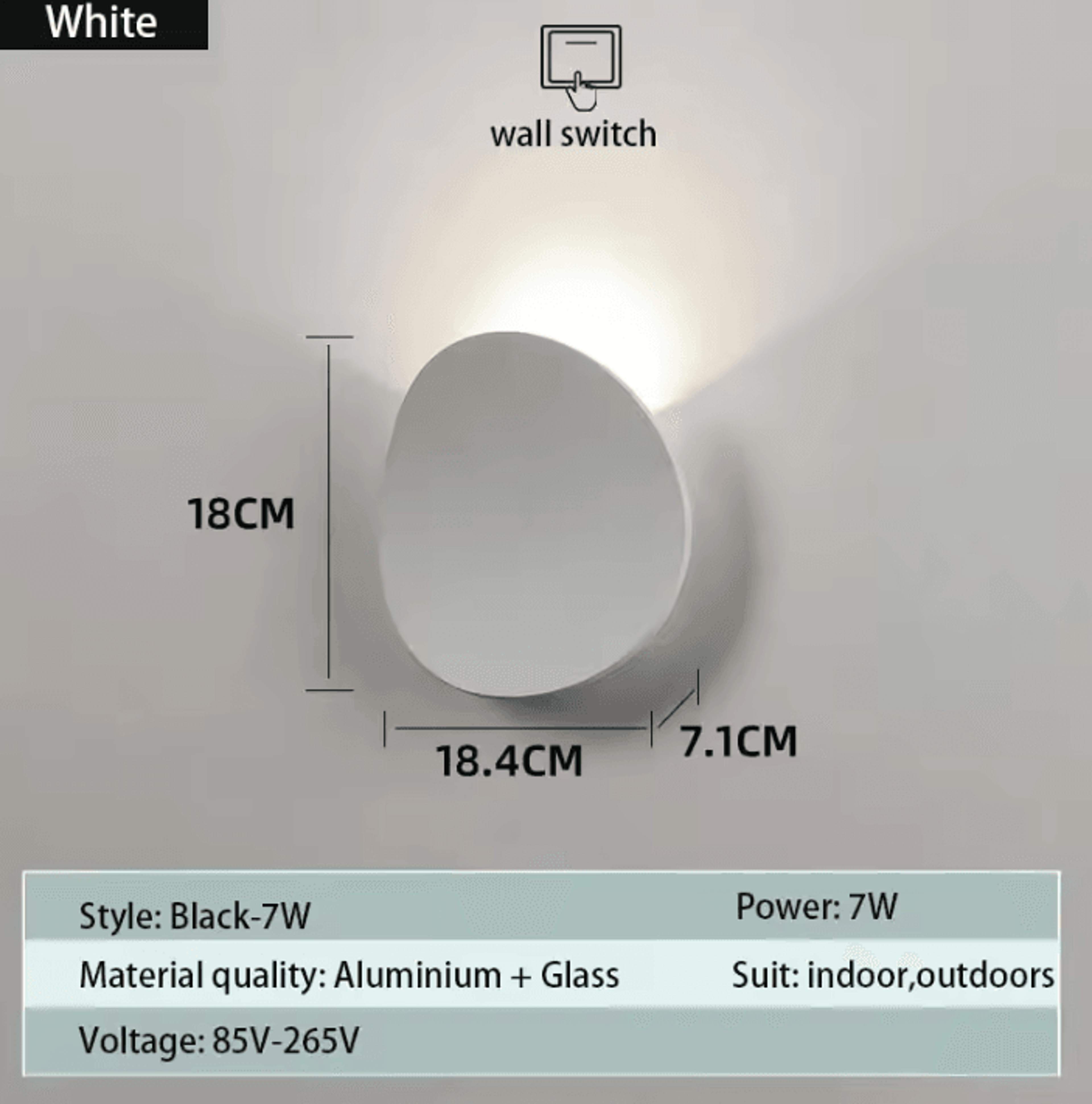Modern IP65 Waterproof LED Wall Sconce 5