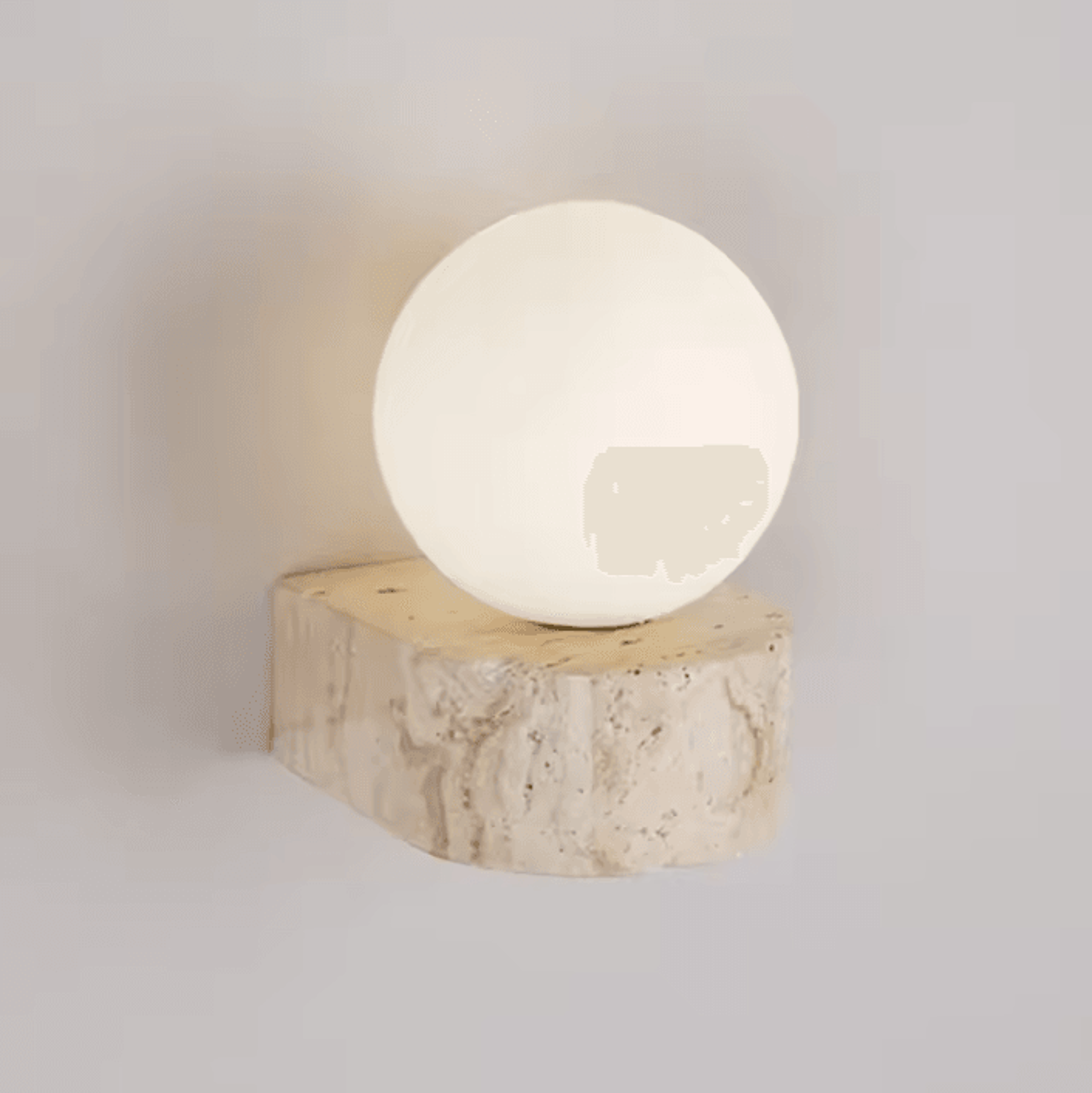 Natural Stone Glass LED Bedroom Wall Sconce 0