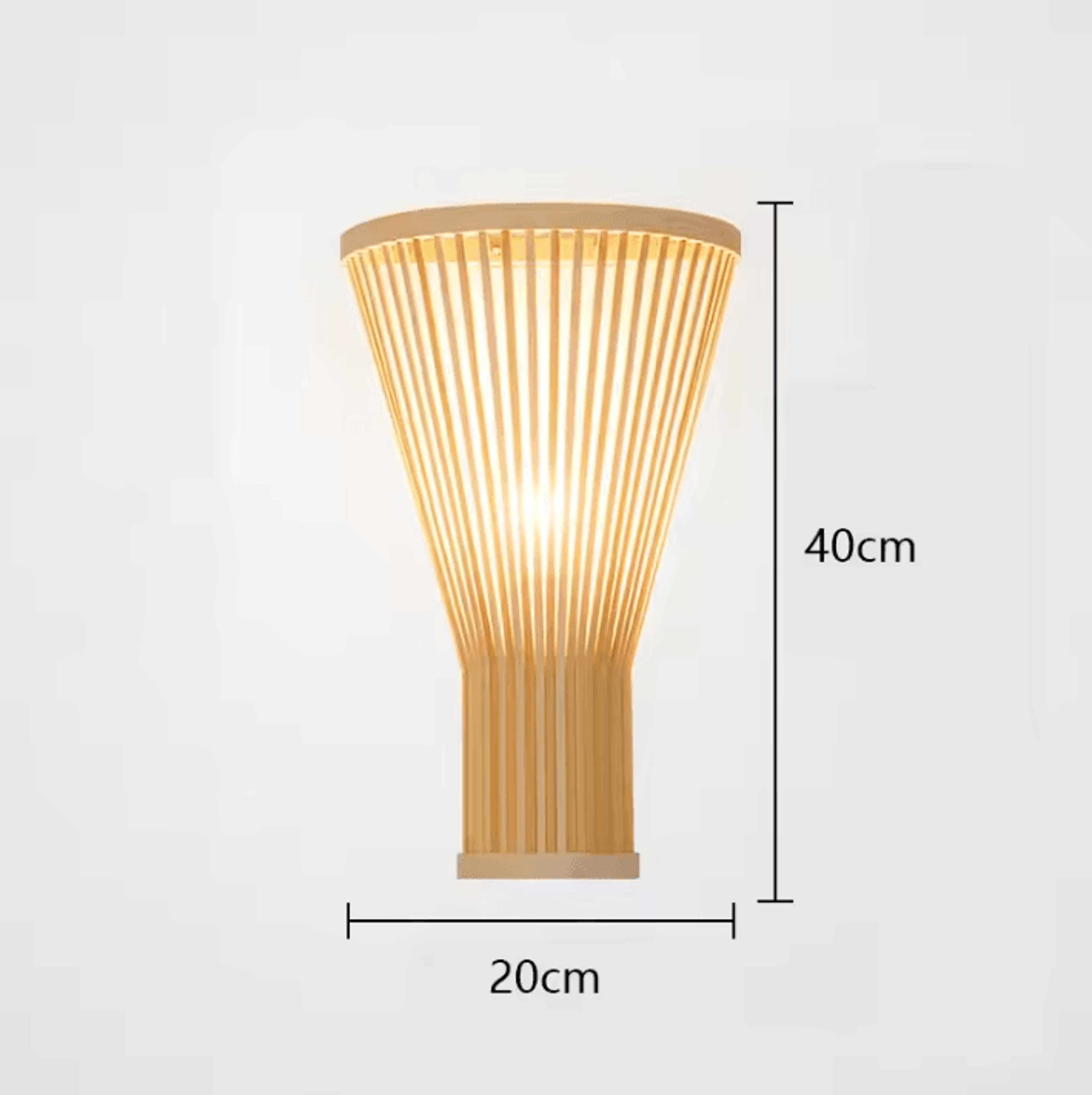 Handwoven Bamboo Art Wall Sconce 1