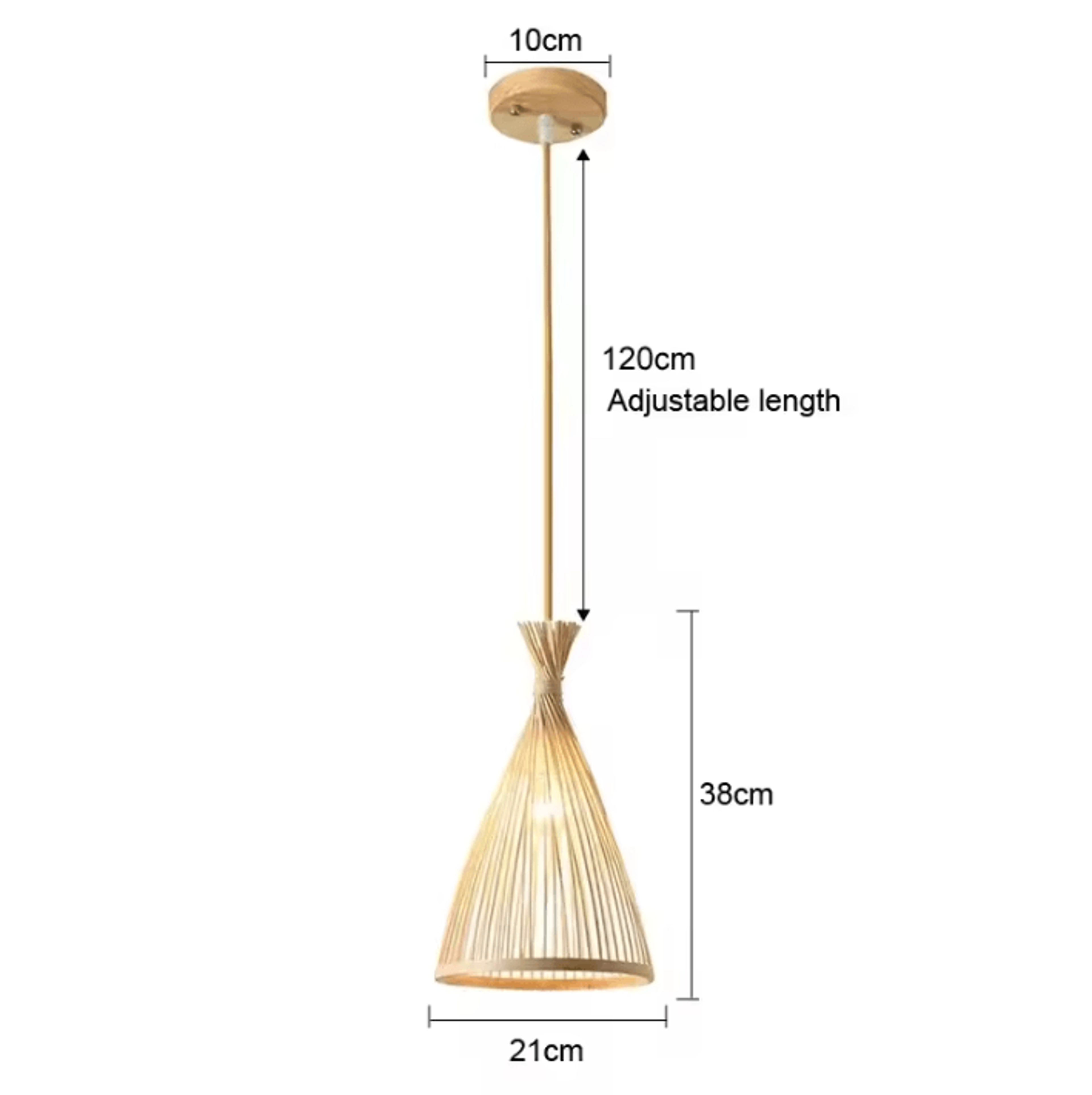 Handwoven Bamboo Art Wall Sconce 6