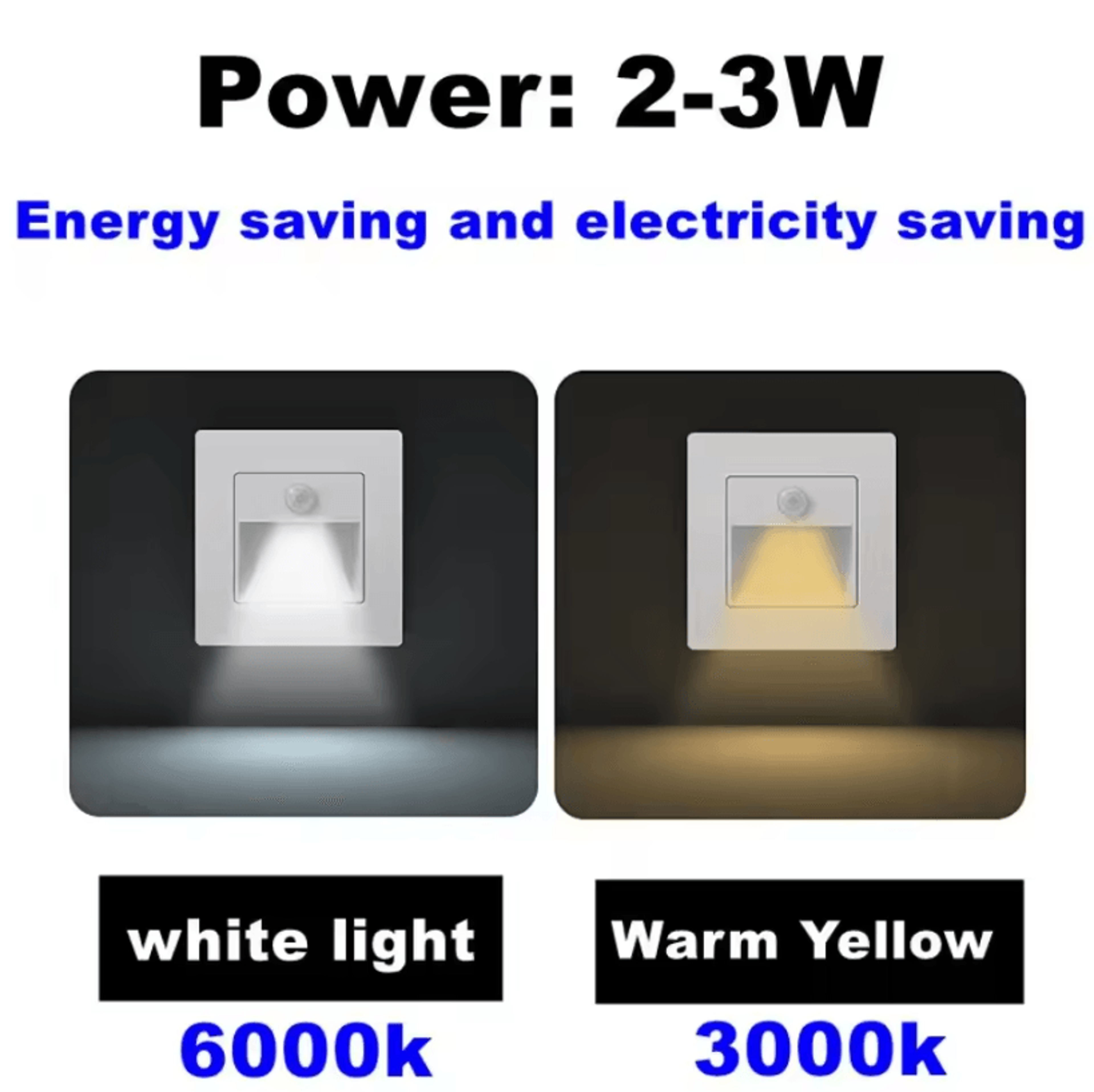 3W Infrared Motion Sensor Recessed LED Step Light 2