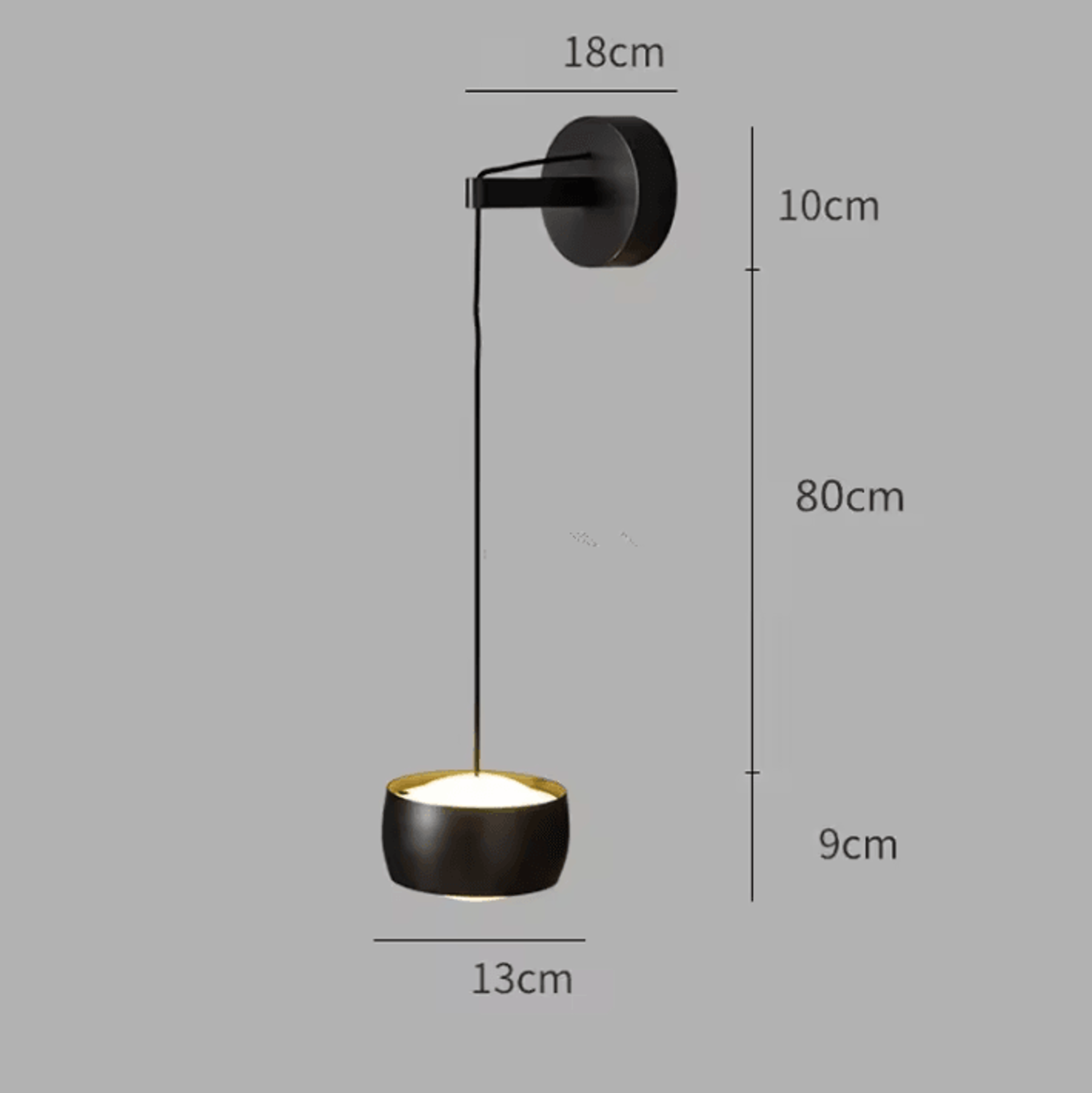 Modern Copper Adjustable LED Bedside Reading Wall Lamp 1