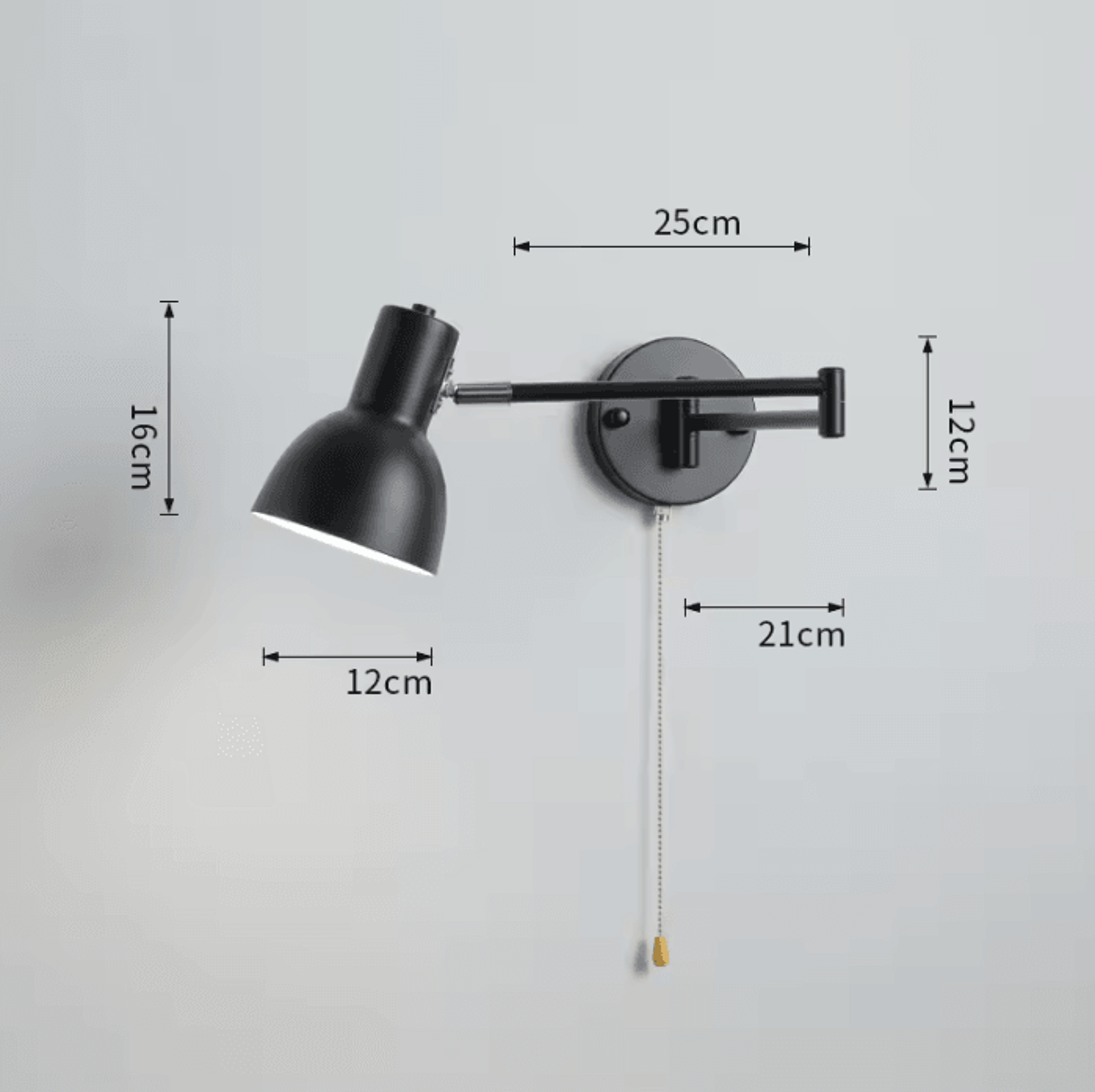 Chrome Swing Arm E27 Reading Wall Sconce 5