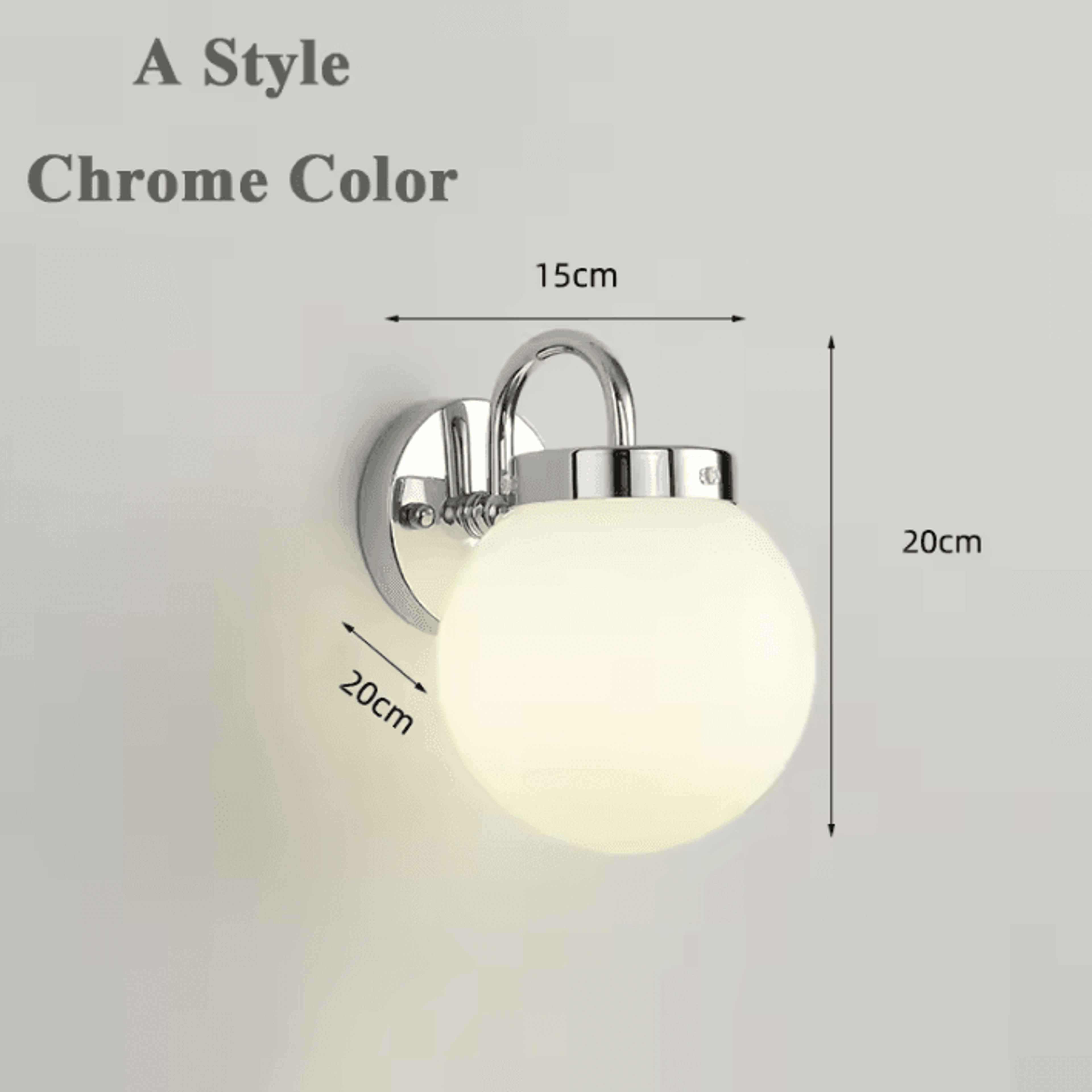 Modern Chrome LED Acrylic Wall Sconce 4