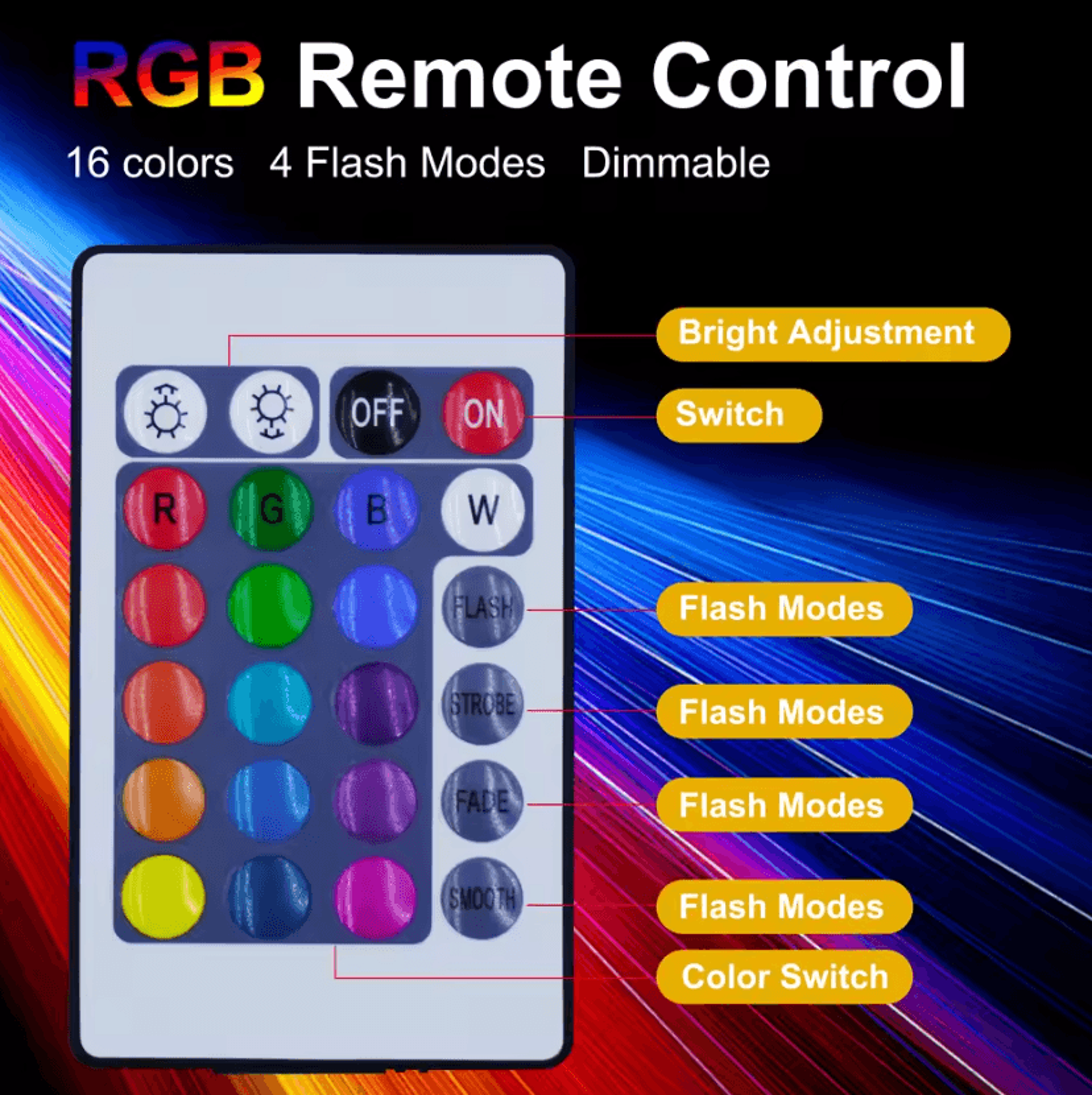 3W RGB Remote Control Up Down LED Wall Light 2