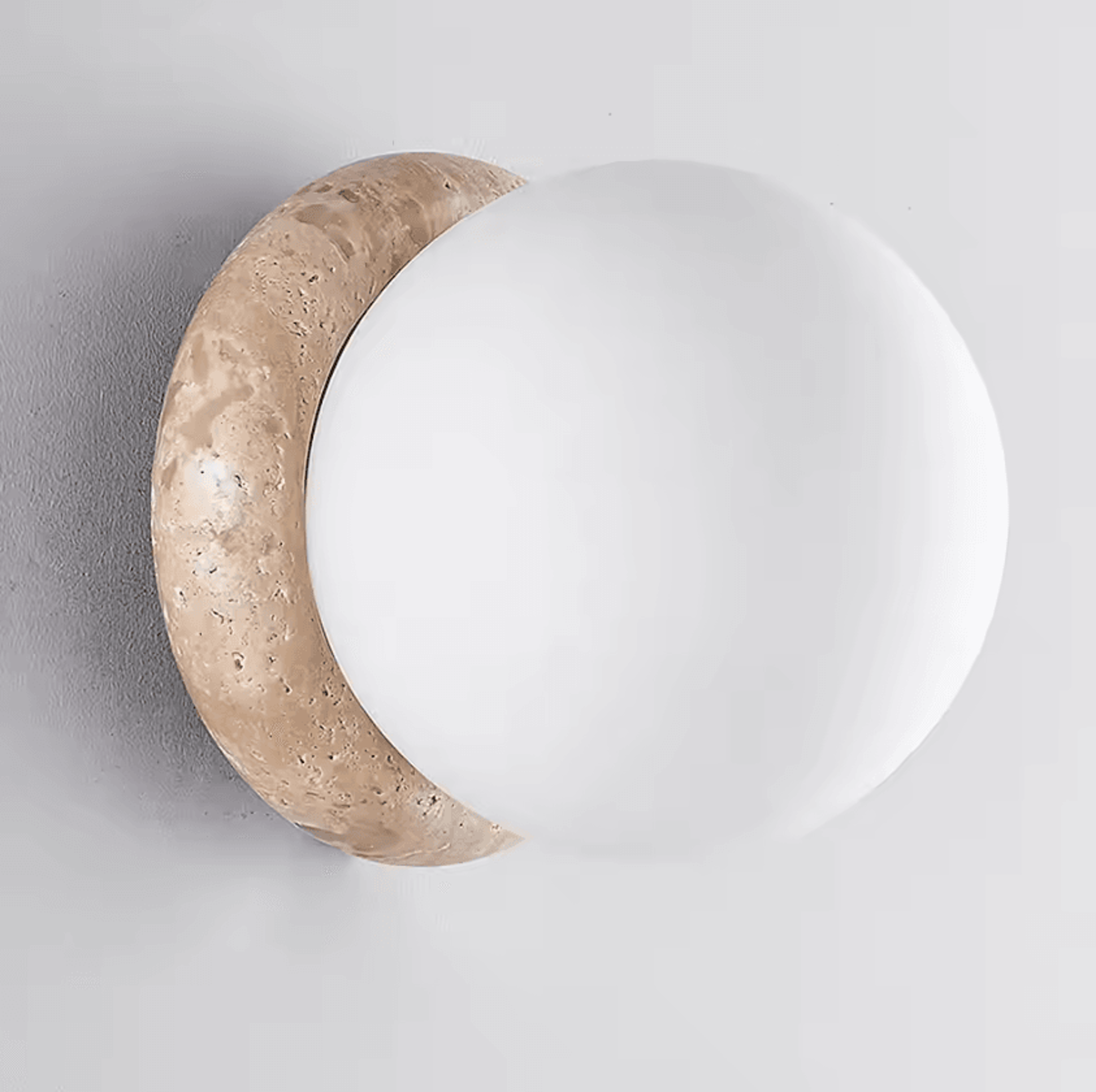 Wabi Sabi Yellow Travertine LED Wall Light 2