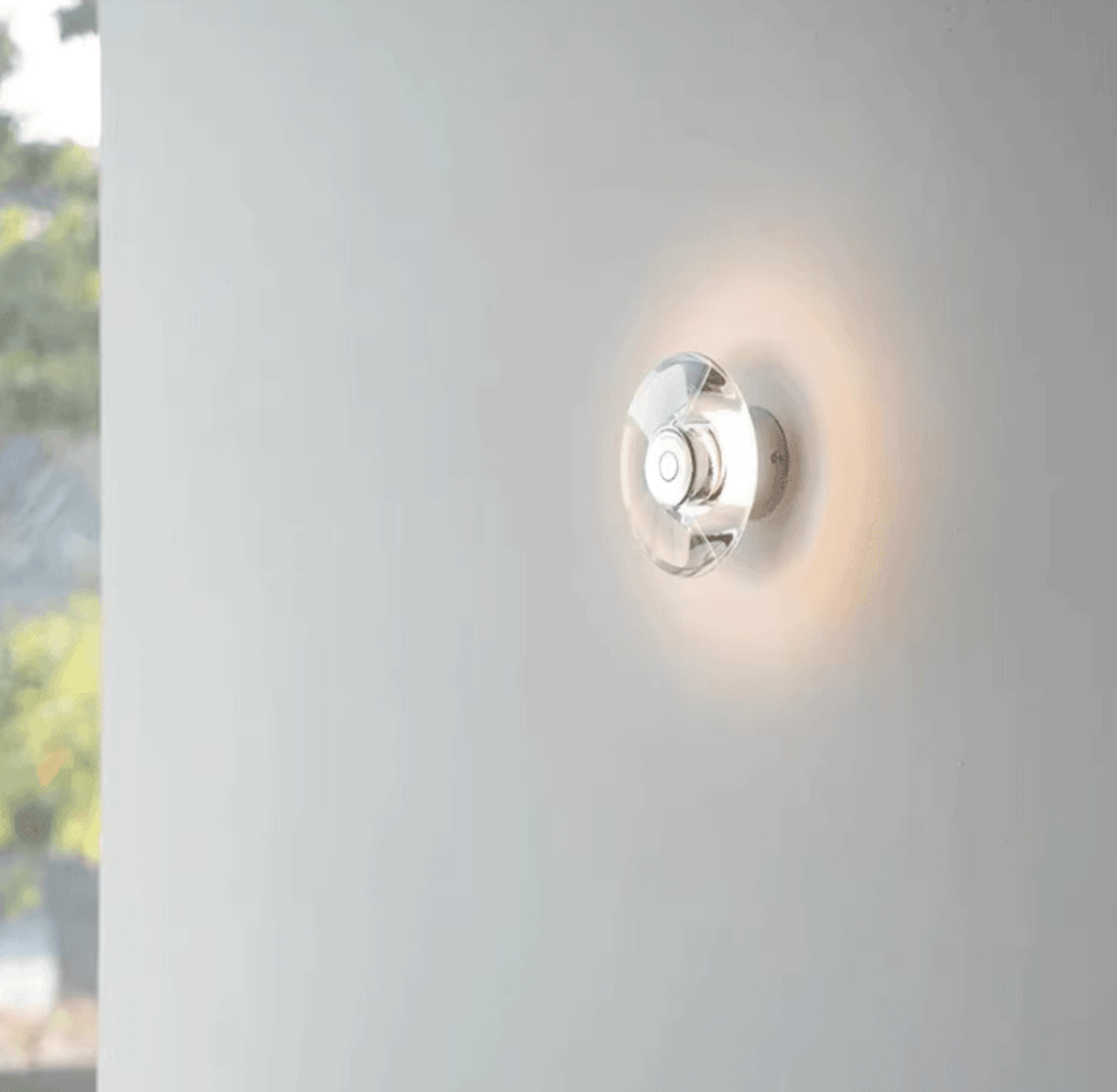 Italian Round Crystal LED Wall Sconce 1