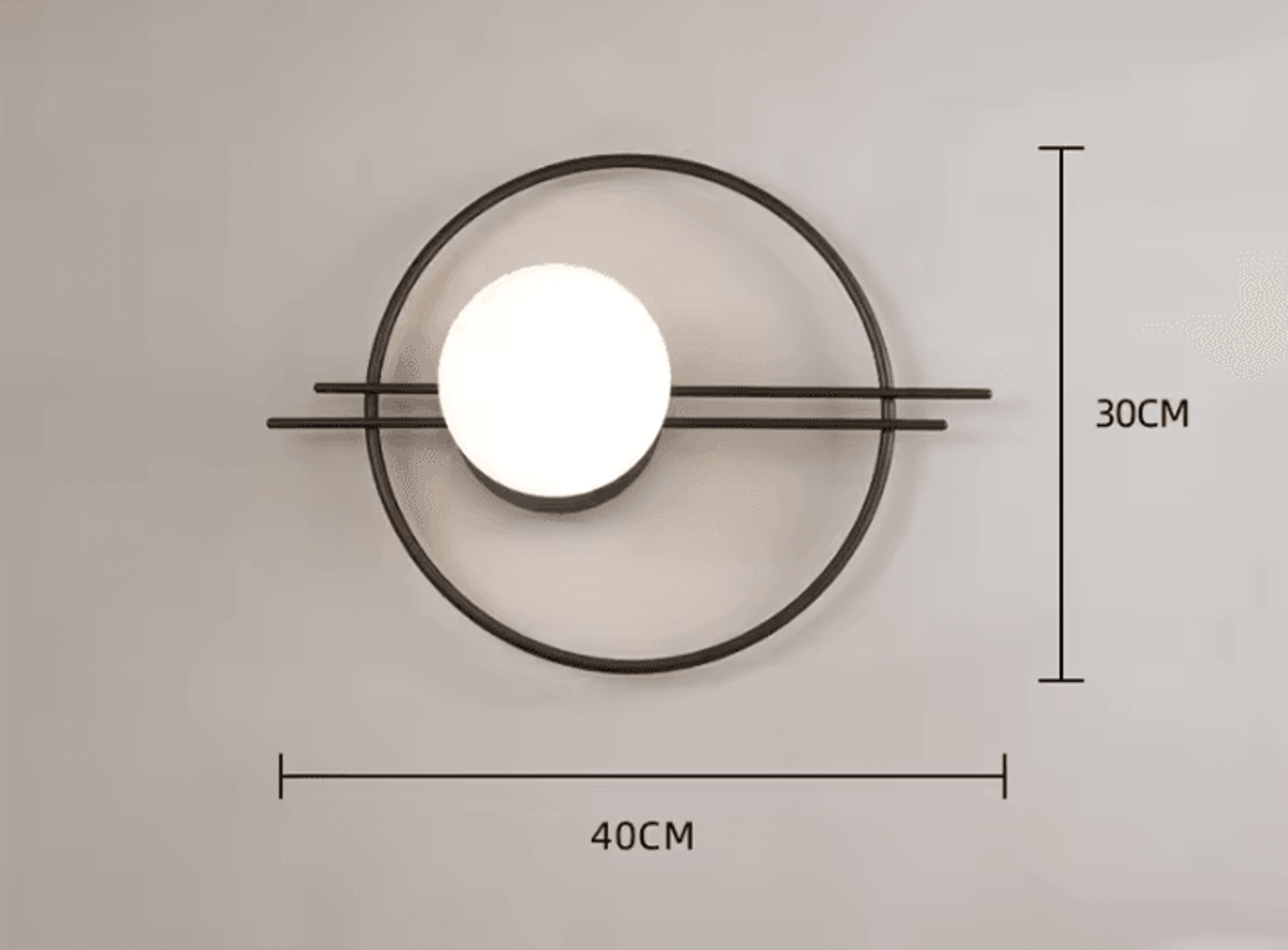 Modern Gold Black Round LED Wall Sconce 5