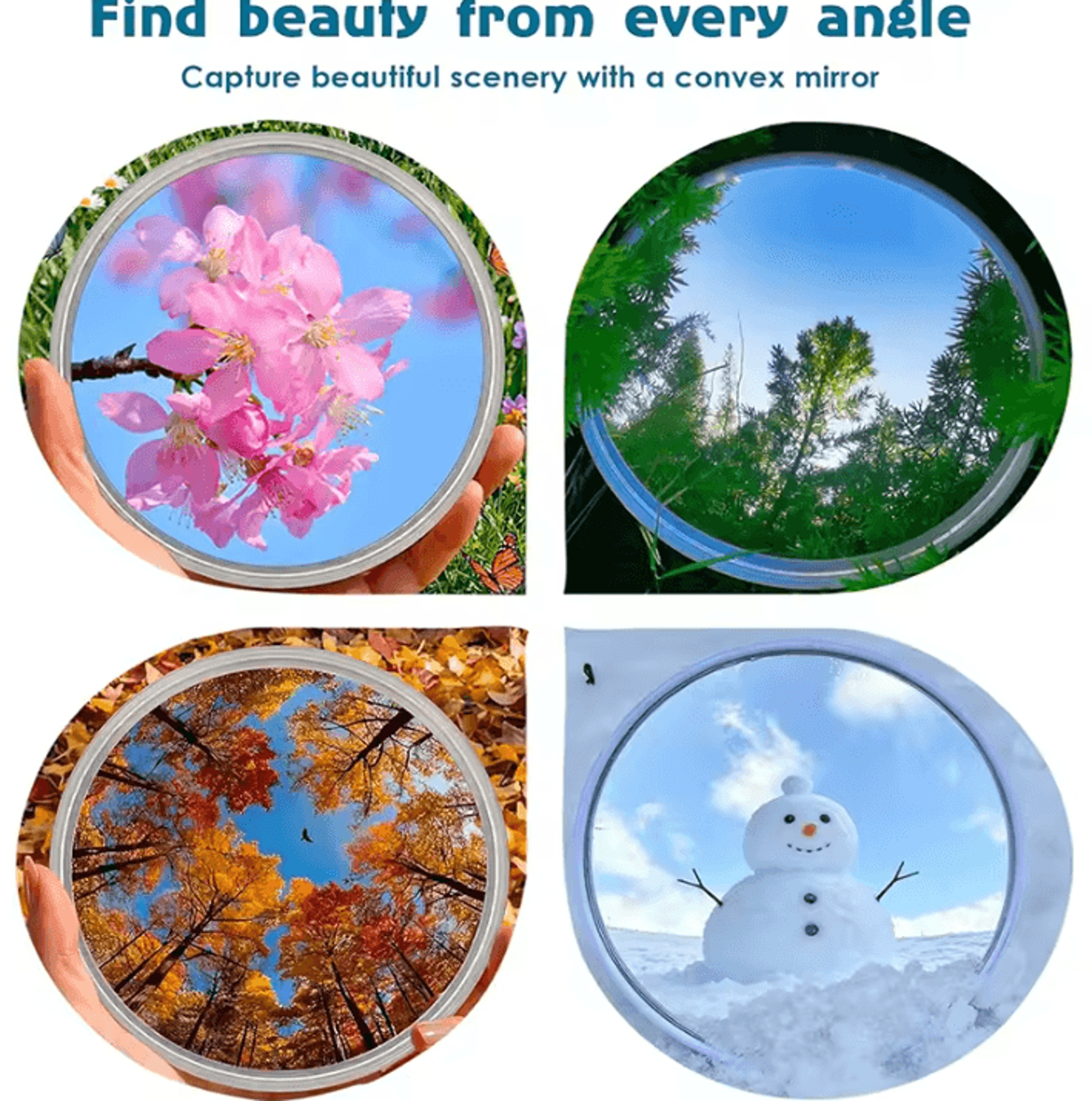 Portable Round Convex Travel Makeup Mirror 3