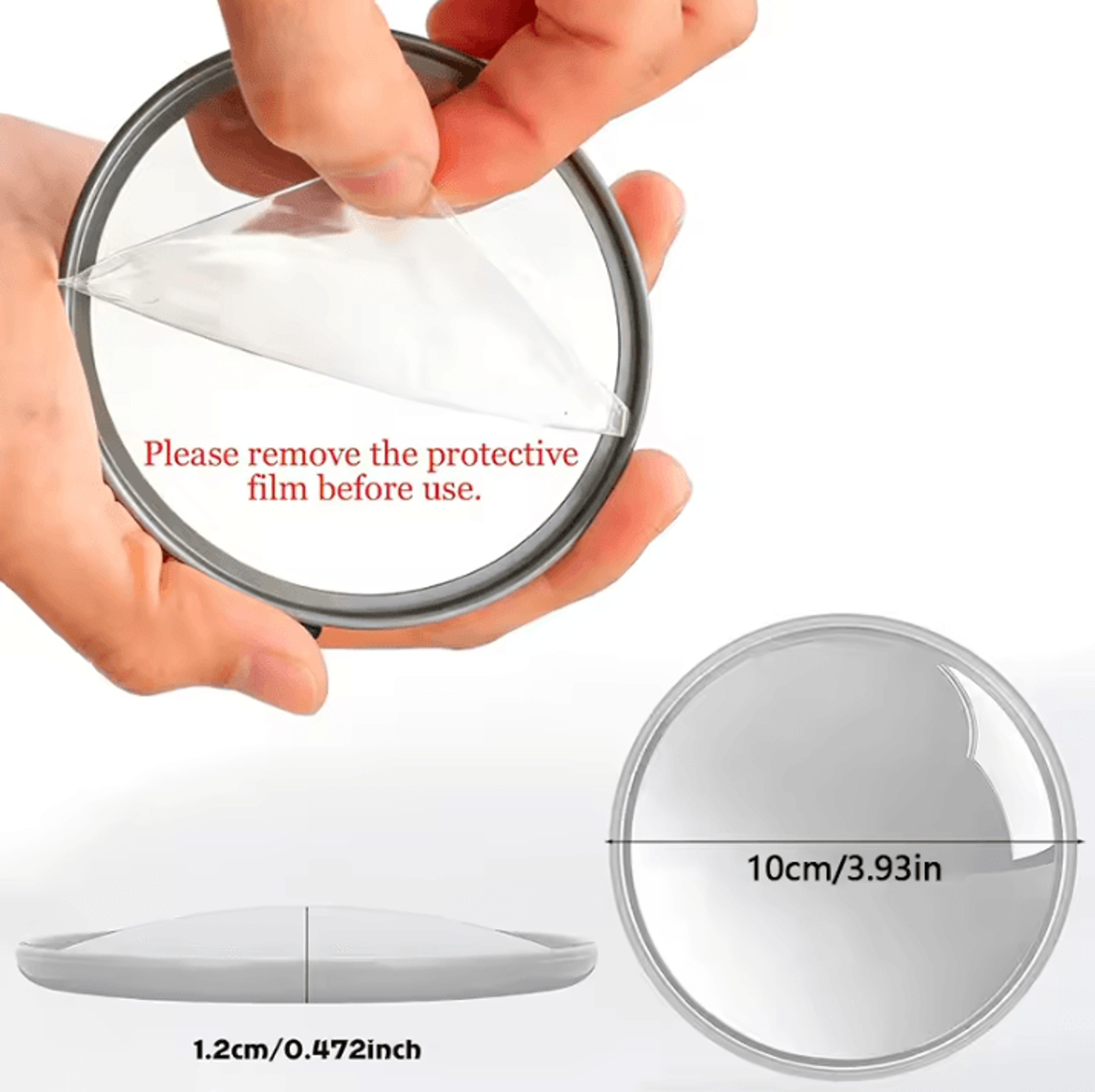 Portable Round Convex Travel Makeup Mirror 0
