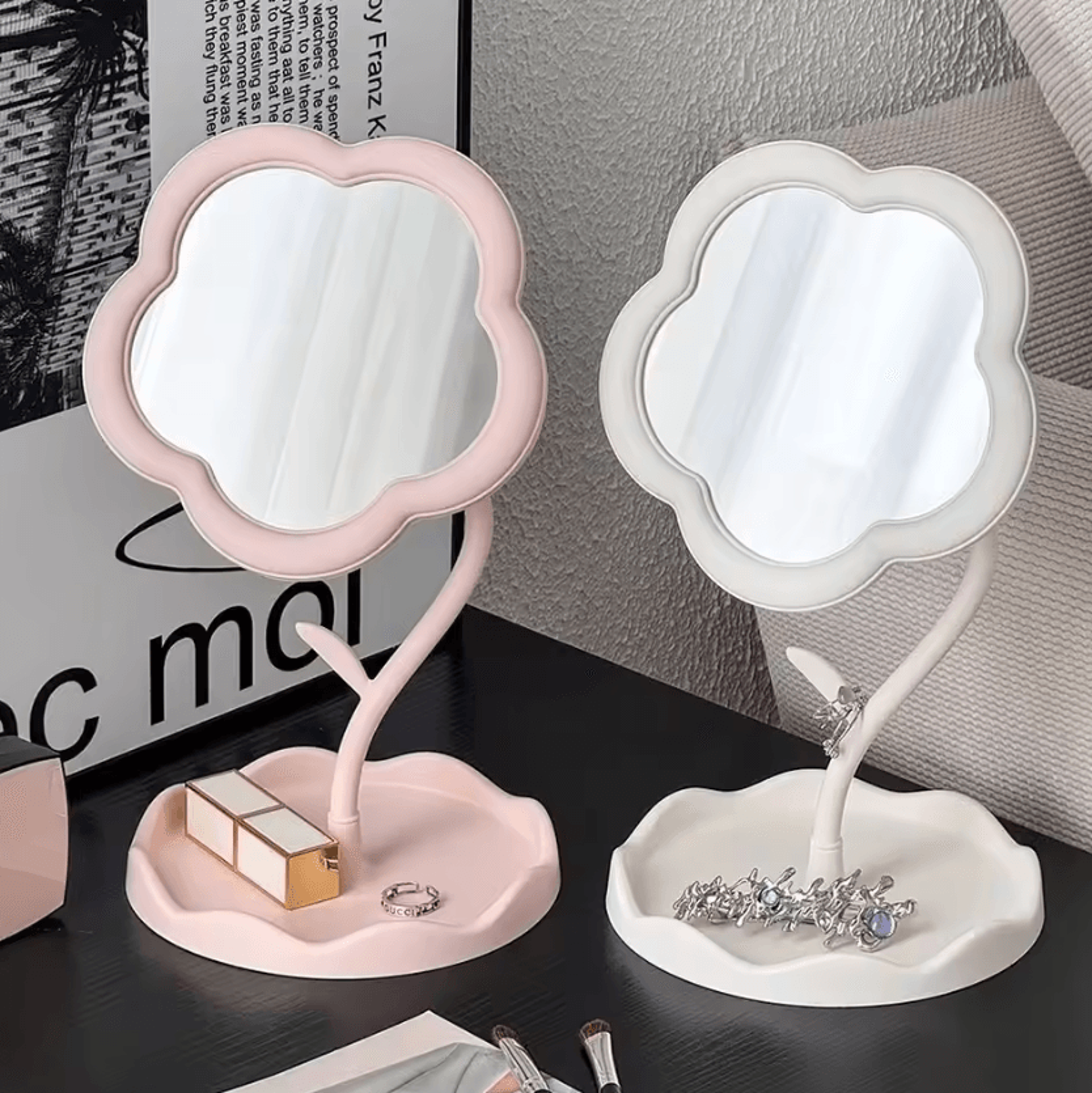 Cute Sunflower Detachable Makeup Mirror 0