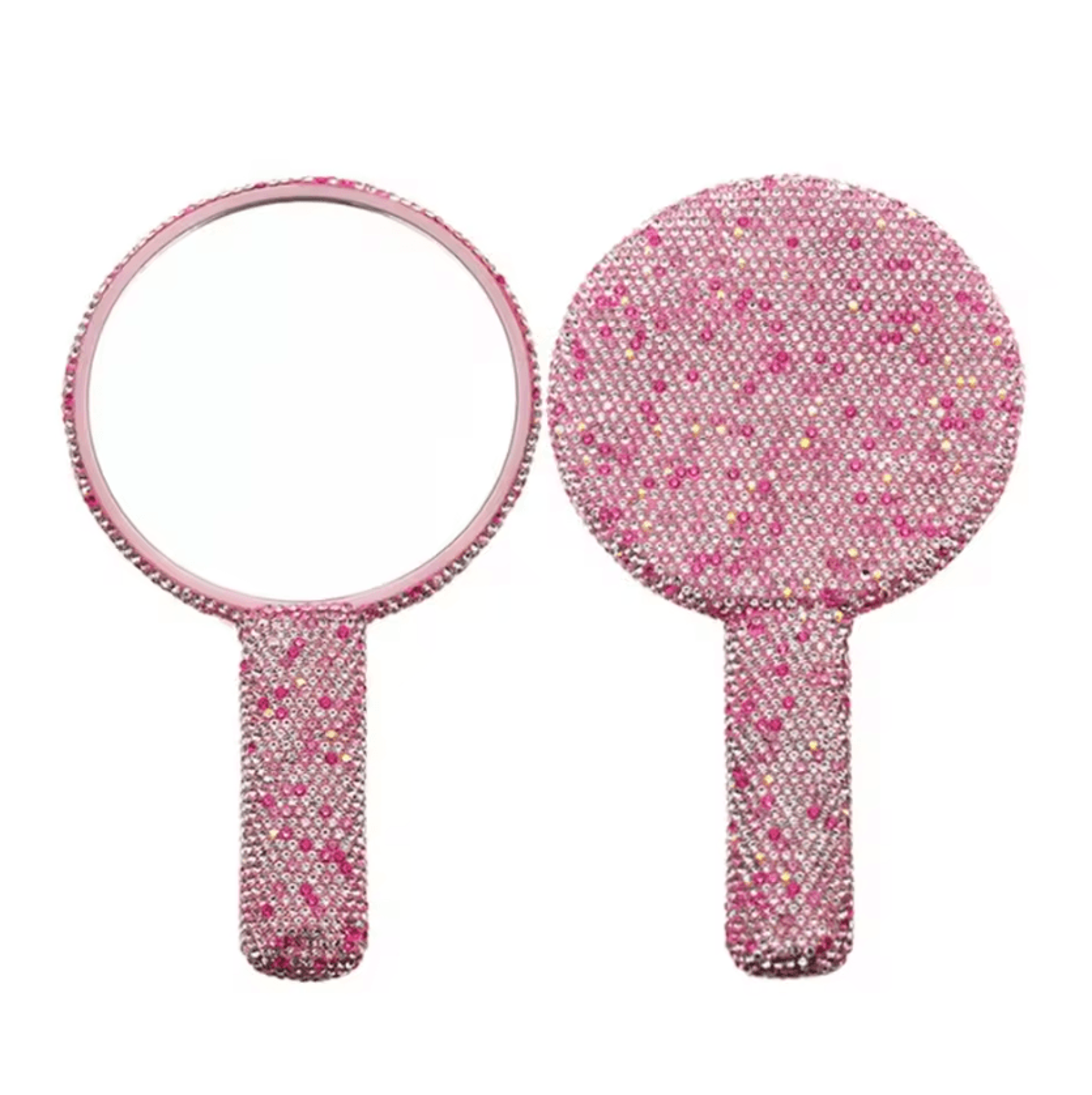 Rhinestone Bling Handheld Makeup Mirror 3