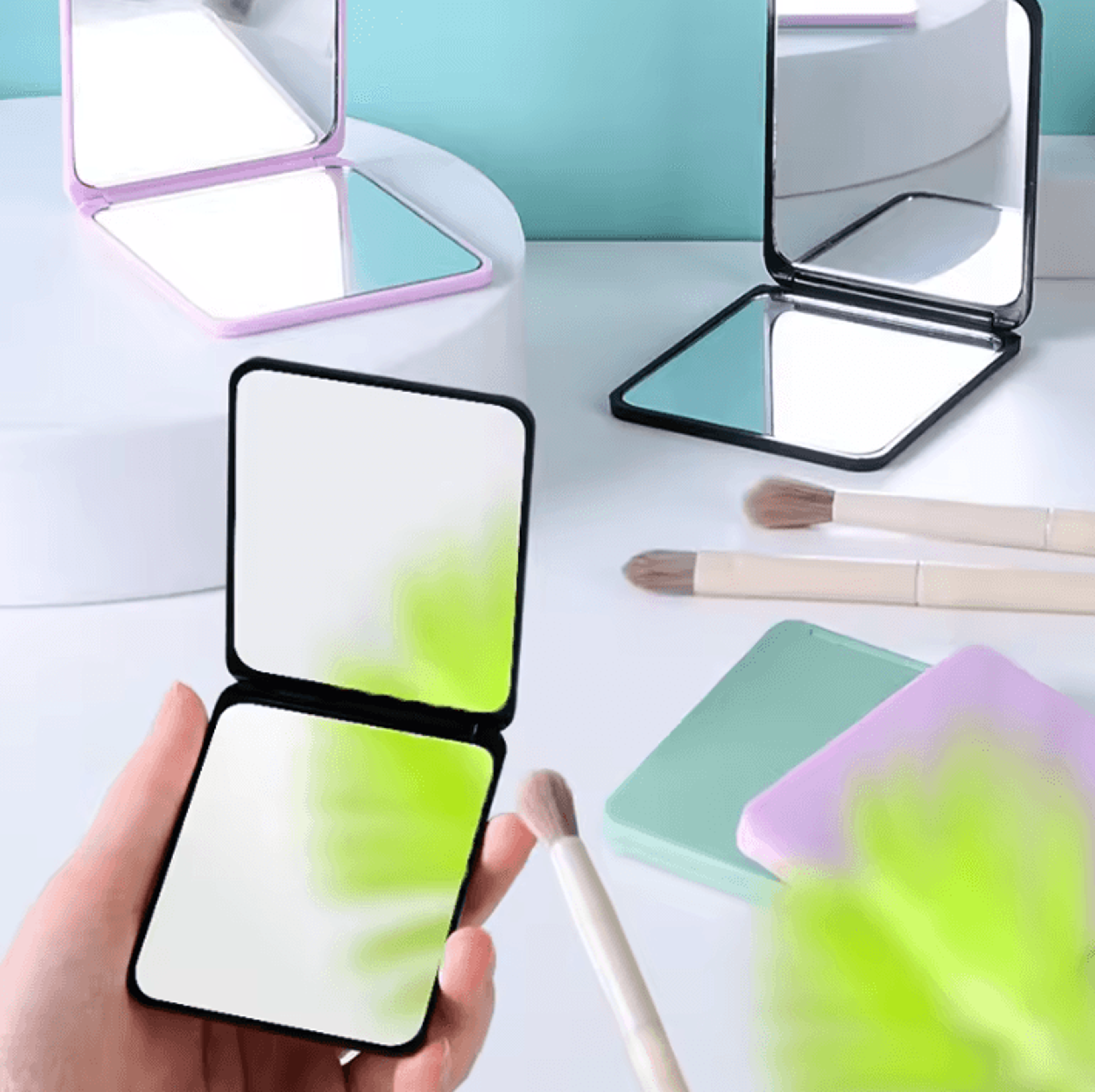 Mini Portable Folding Pocket Makeup Mirror 1