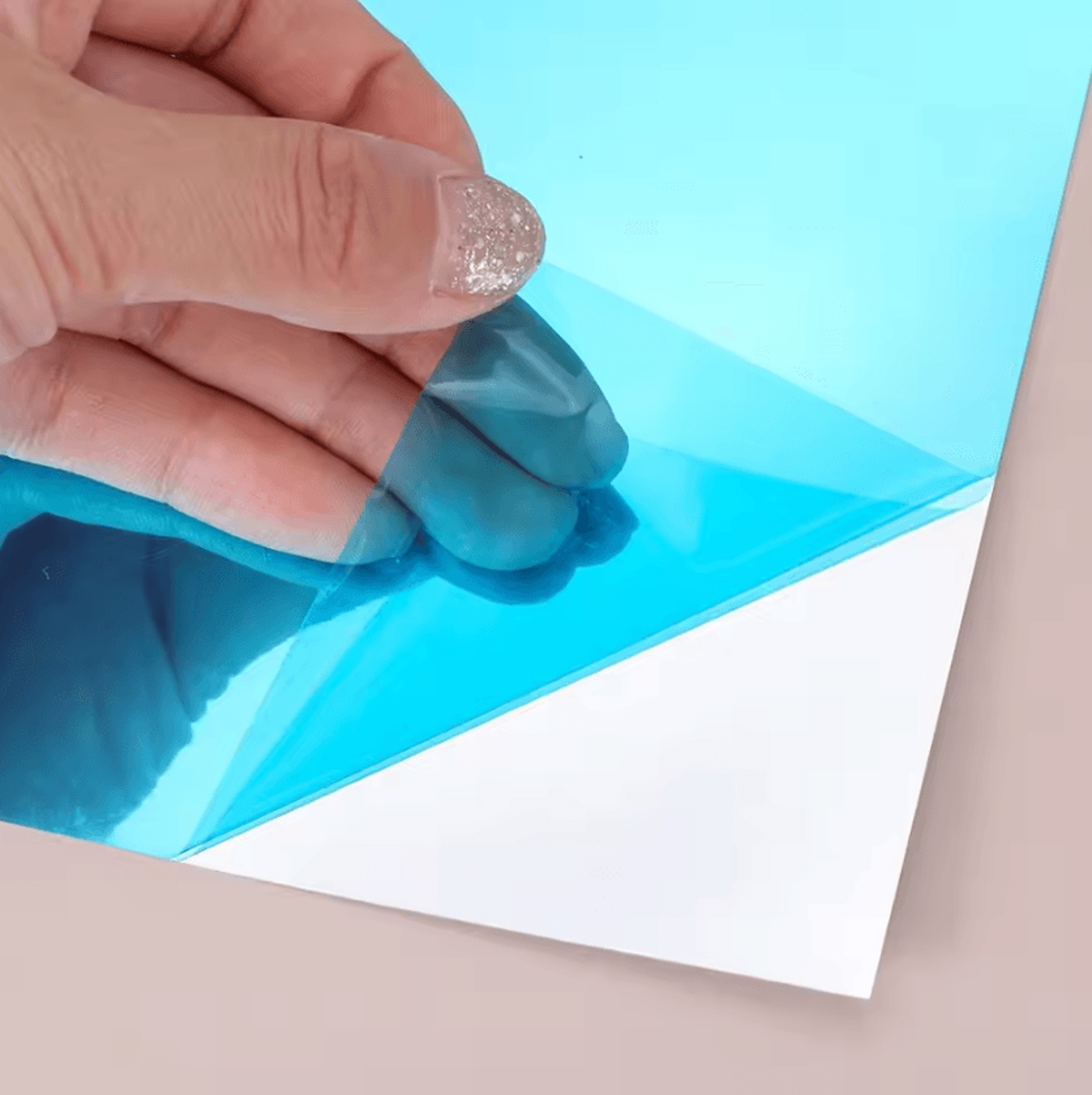 Self Adhesive Acrylic PET Soft Mirror Sticker 0
