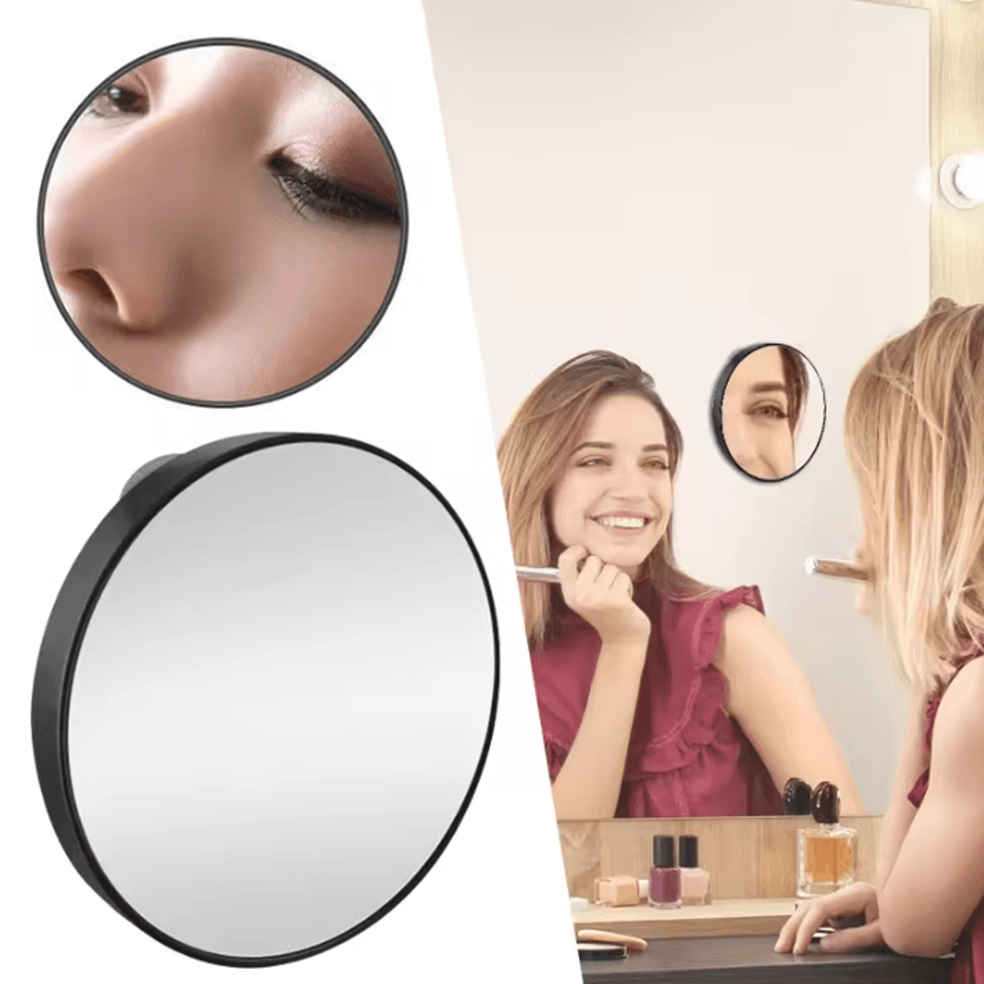 5X To 30X Suction Cup Magnifying Makeup Mirror 2