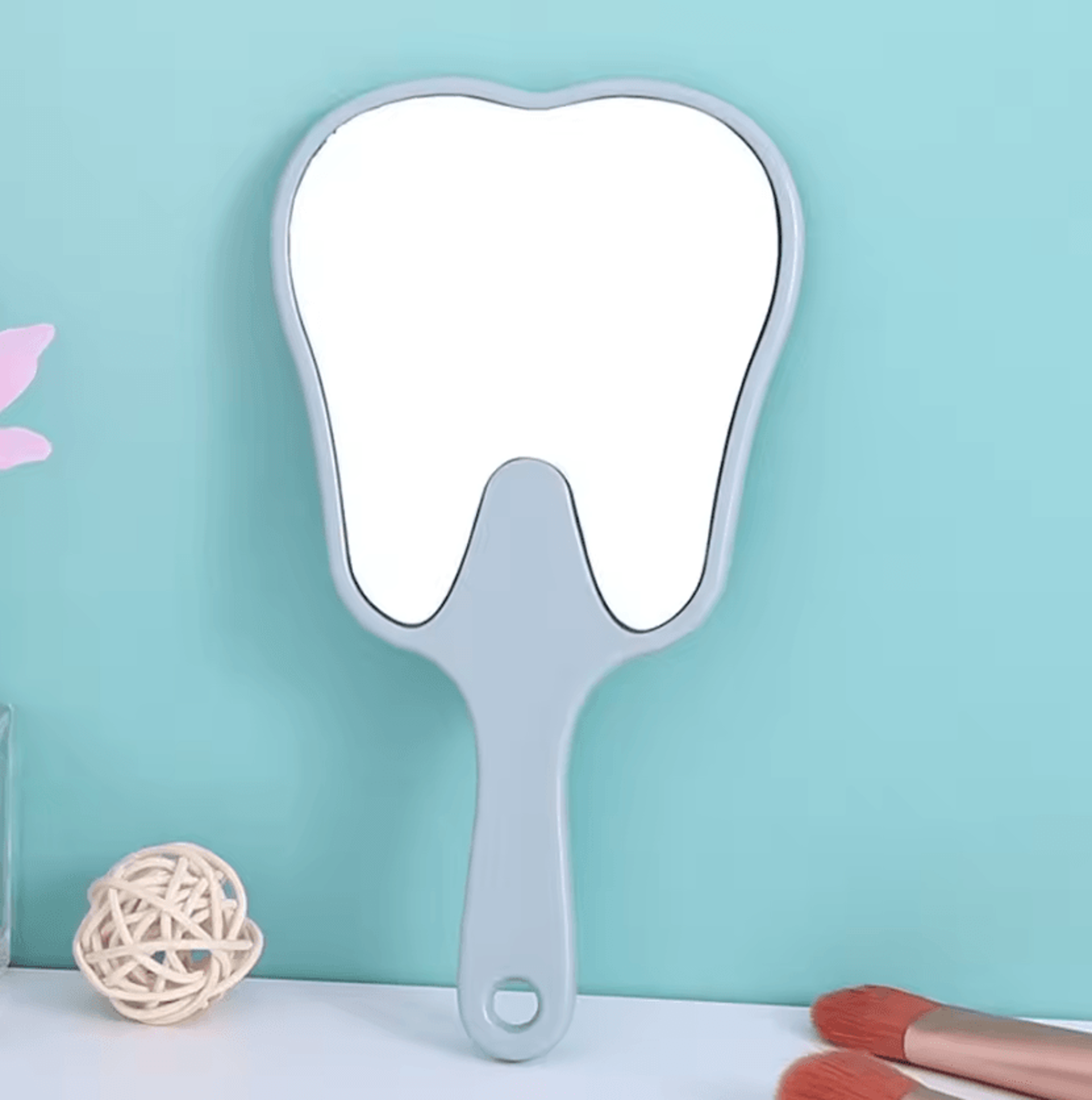 Tooth Shaped Handheld Mirror For Makeup And Dental Care 7