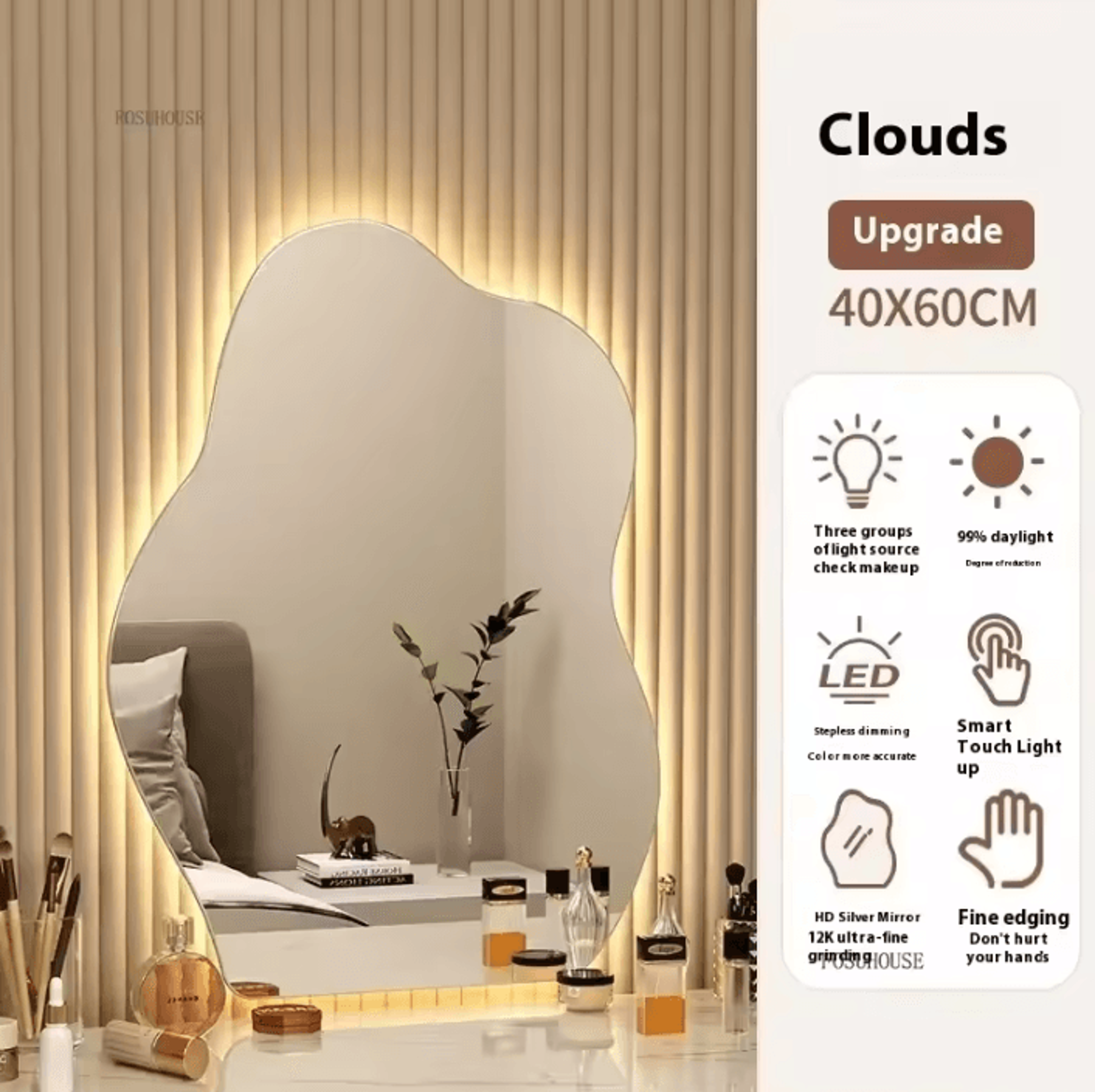 Modern LED Wall Mounted Vanity Mirror 4