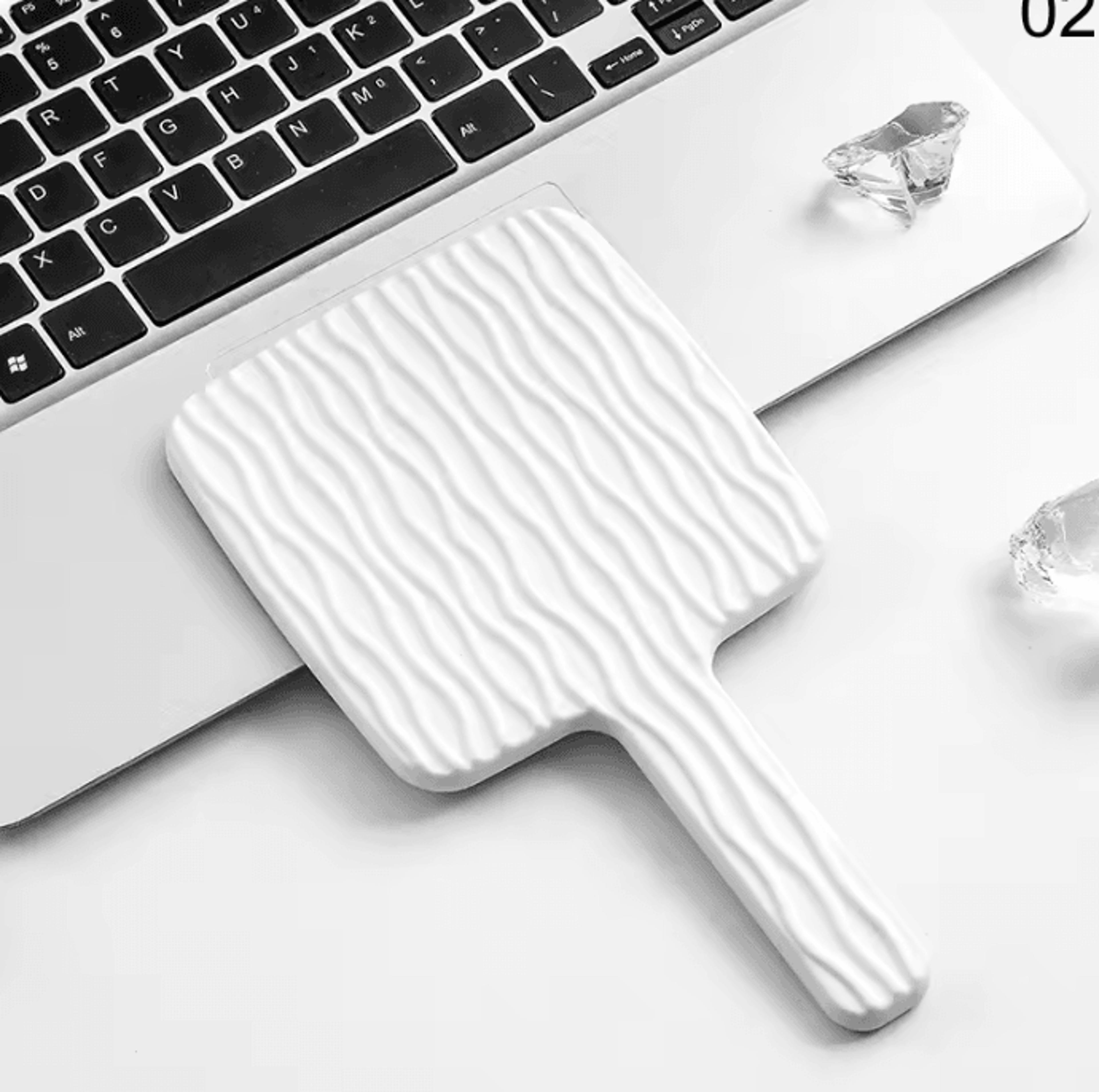 Liquid Shape Square Handheld Makeup Mirror 5