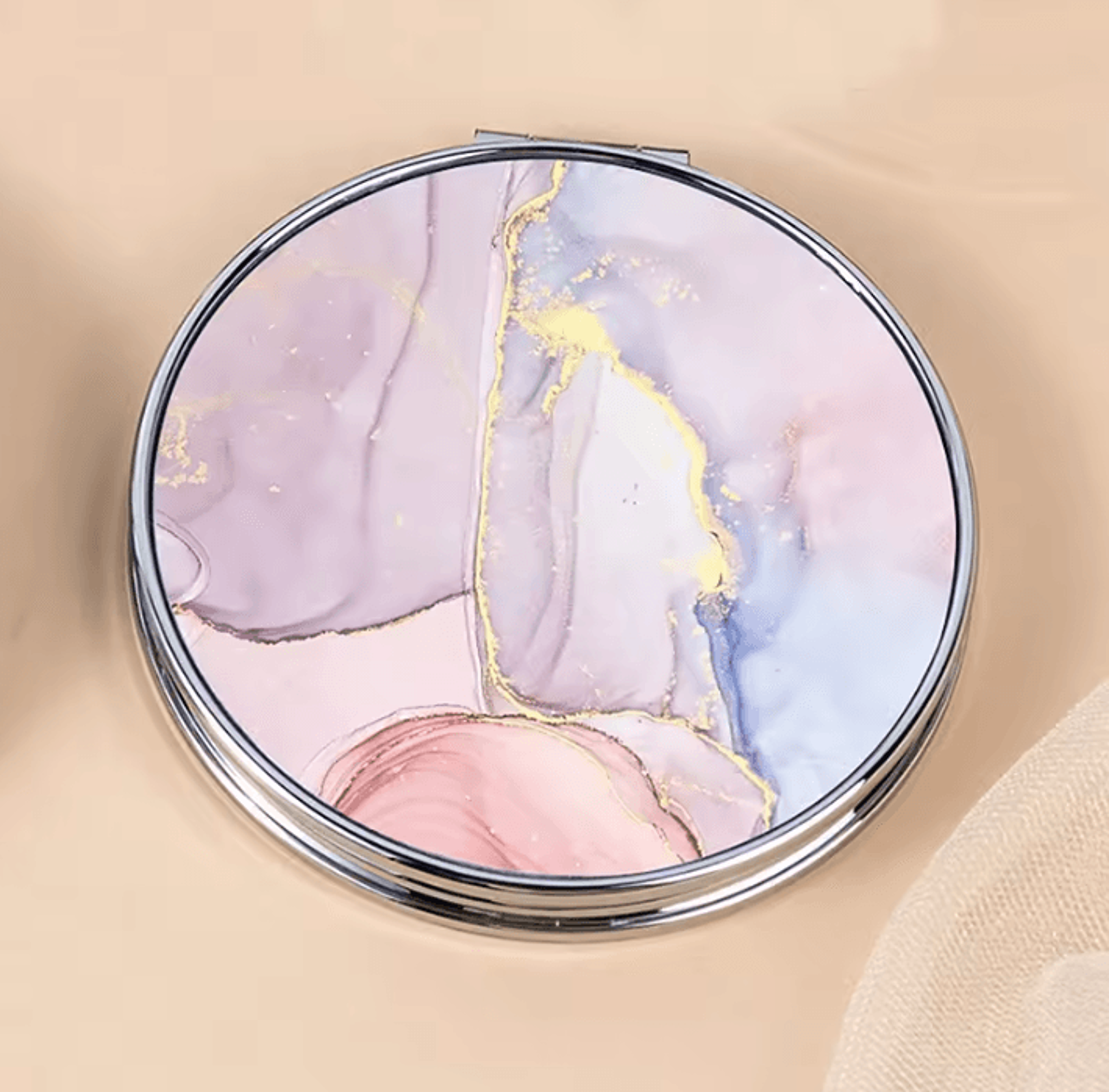 Vintage Stripe Mini Compact Makeup Mirror 5