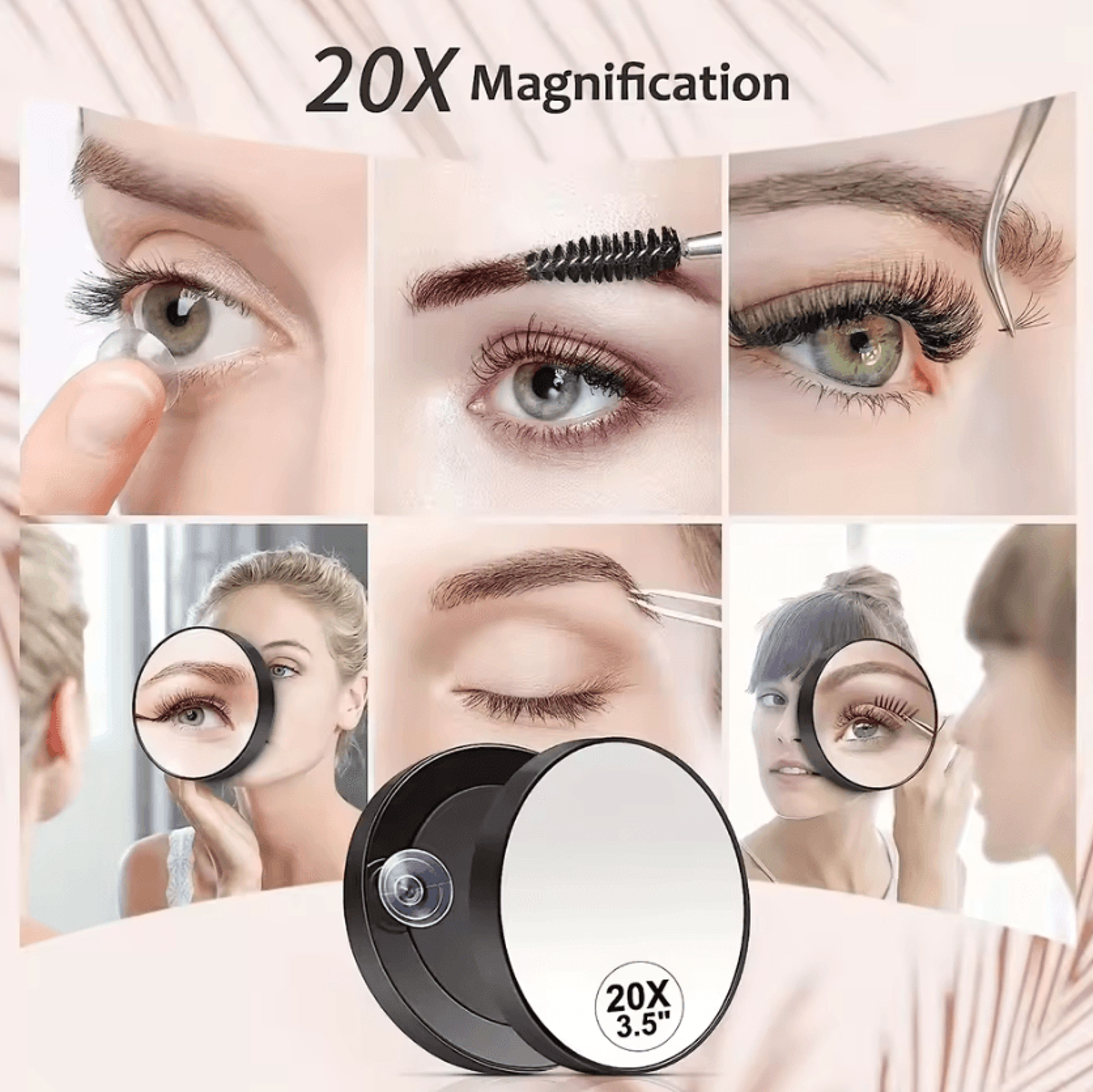 10X 20X 30X Suction Cup Magnifying Makeup Mirrors 0
