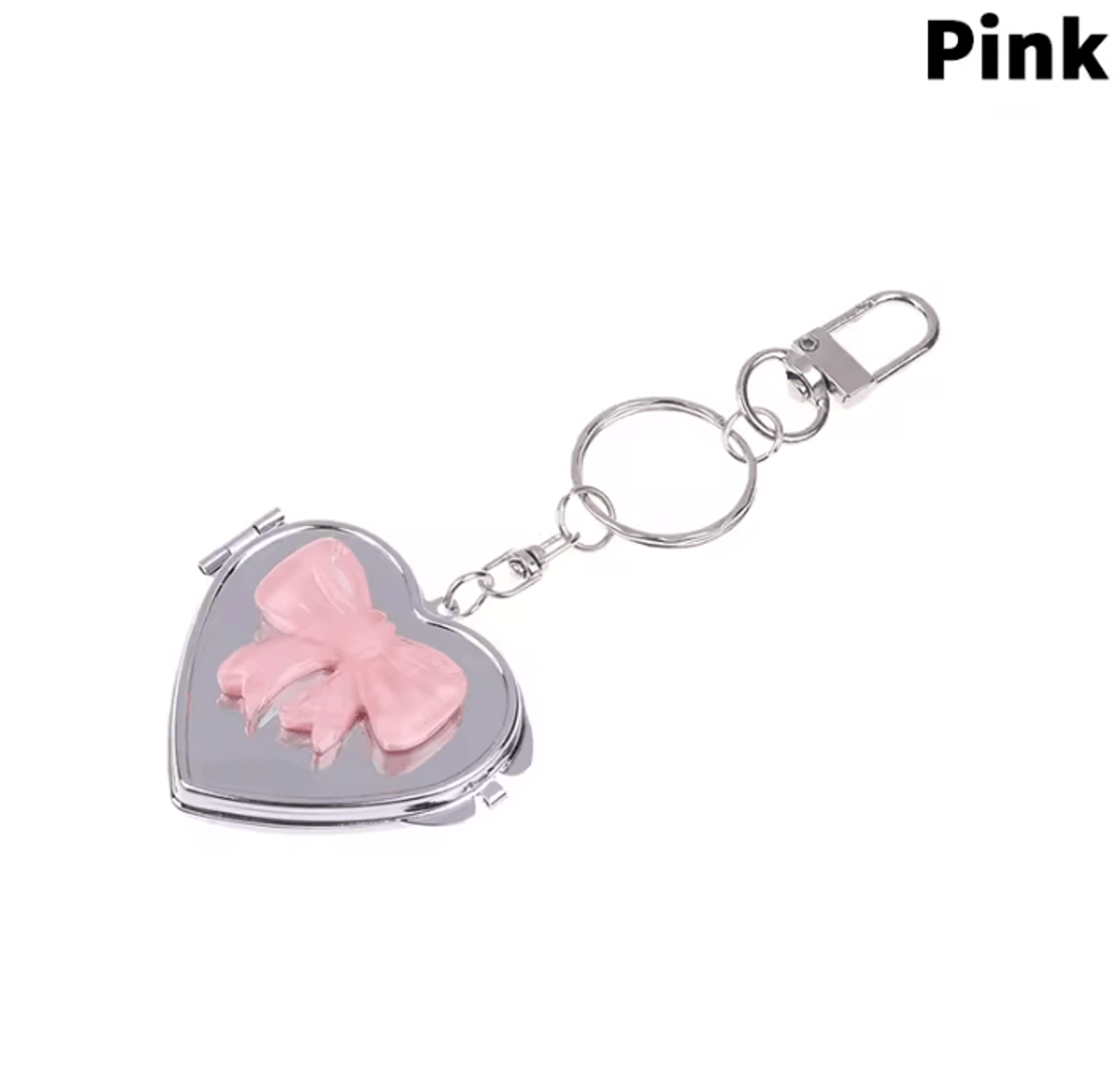 Cute Heart Double Sided Keychain Makeup Mirror 9