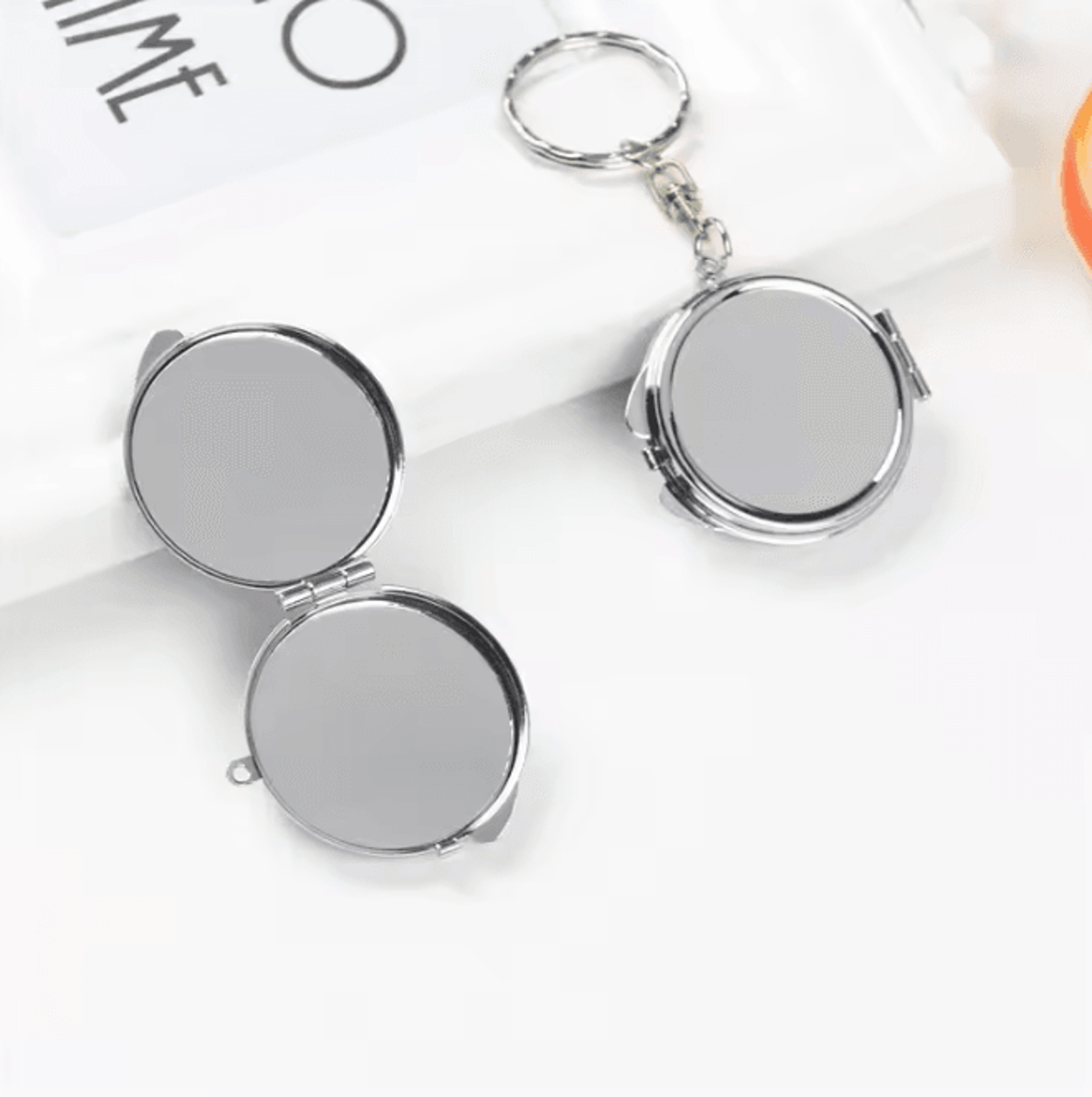 Mini Double Sided Keychain Makeup Mirror 4