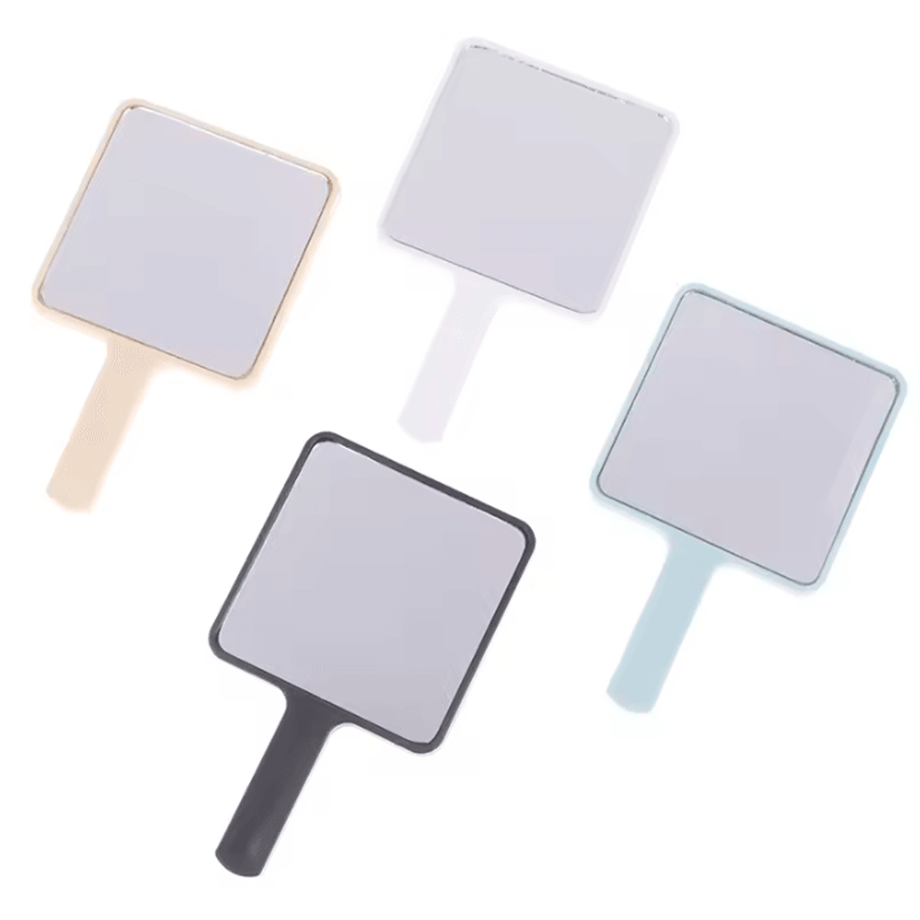Square Handheld Makeup Mirror With Handle For Salon And Travel 0