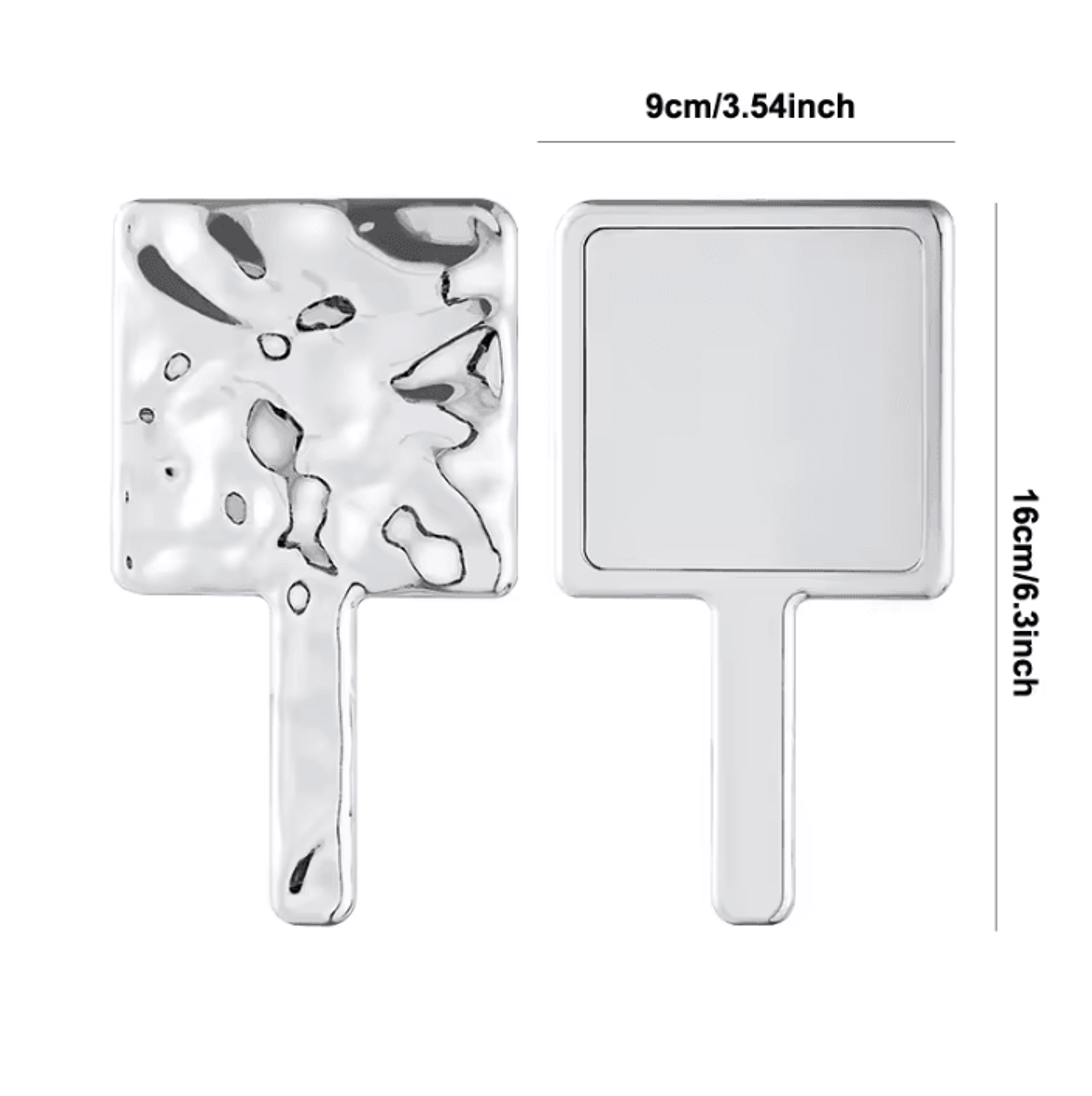 Liquid Shape Handheld Makeup Mirror For Salon And Vanity 0