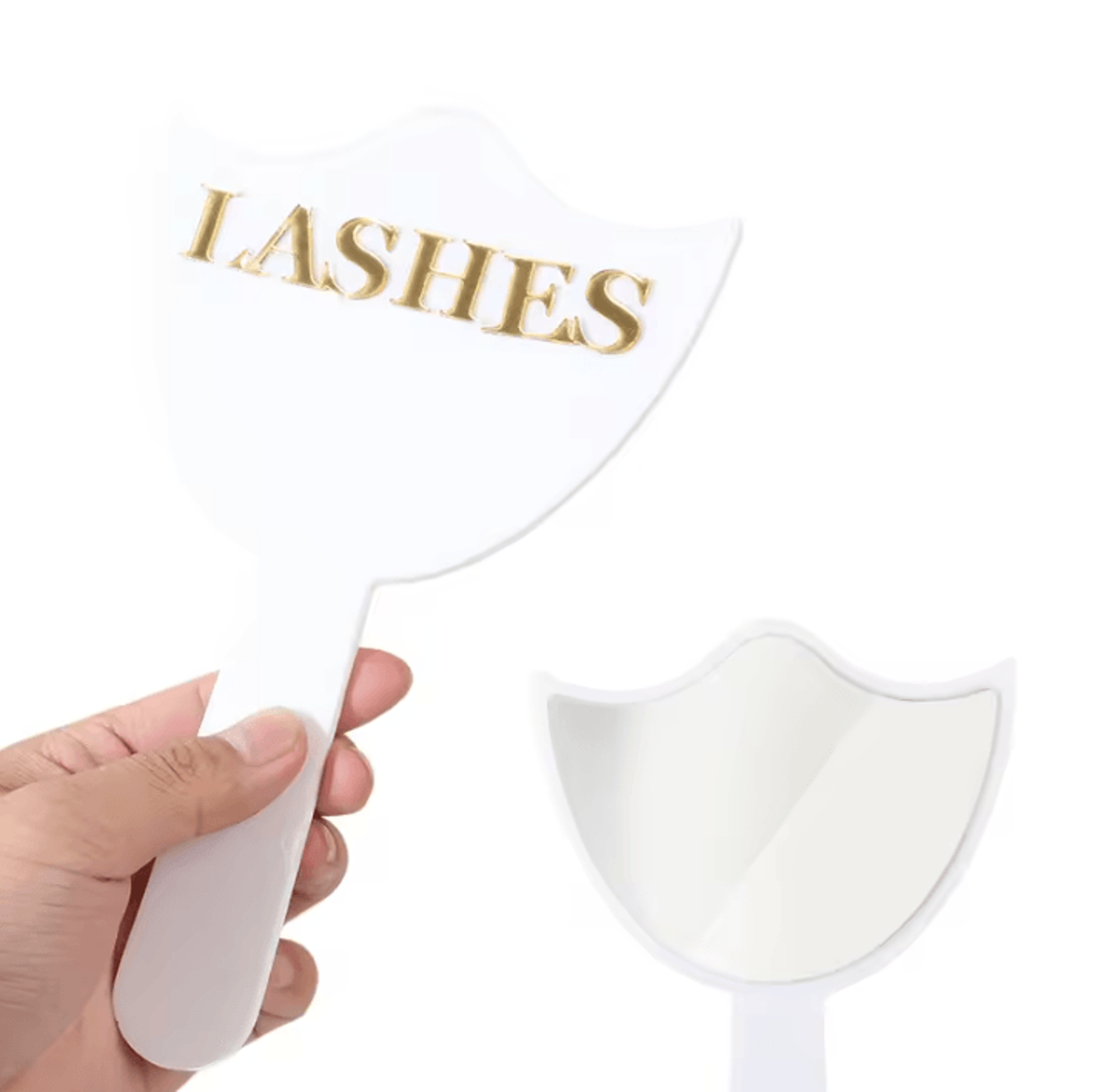 Professional Acrylic Handheld Makeup Mirror For Lash Extensions And Salon Use 7