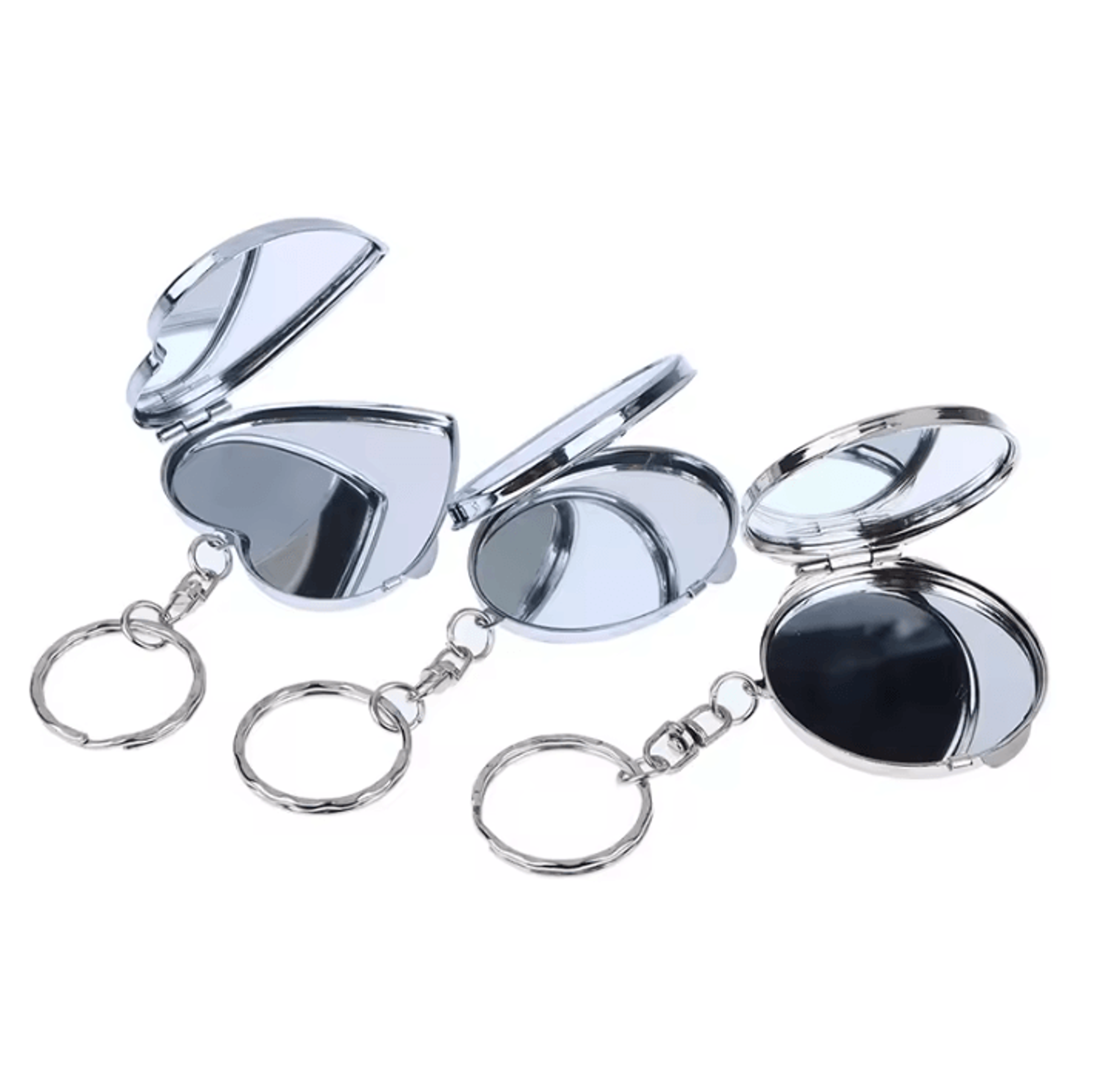 Double Sided Mini Keychain Makeup Mirror 0