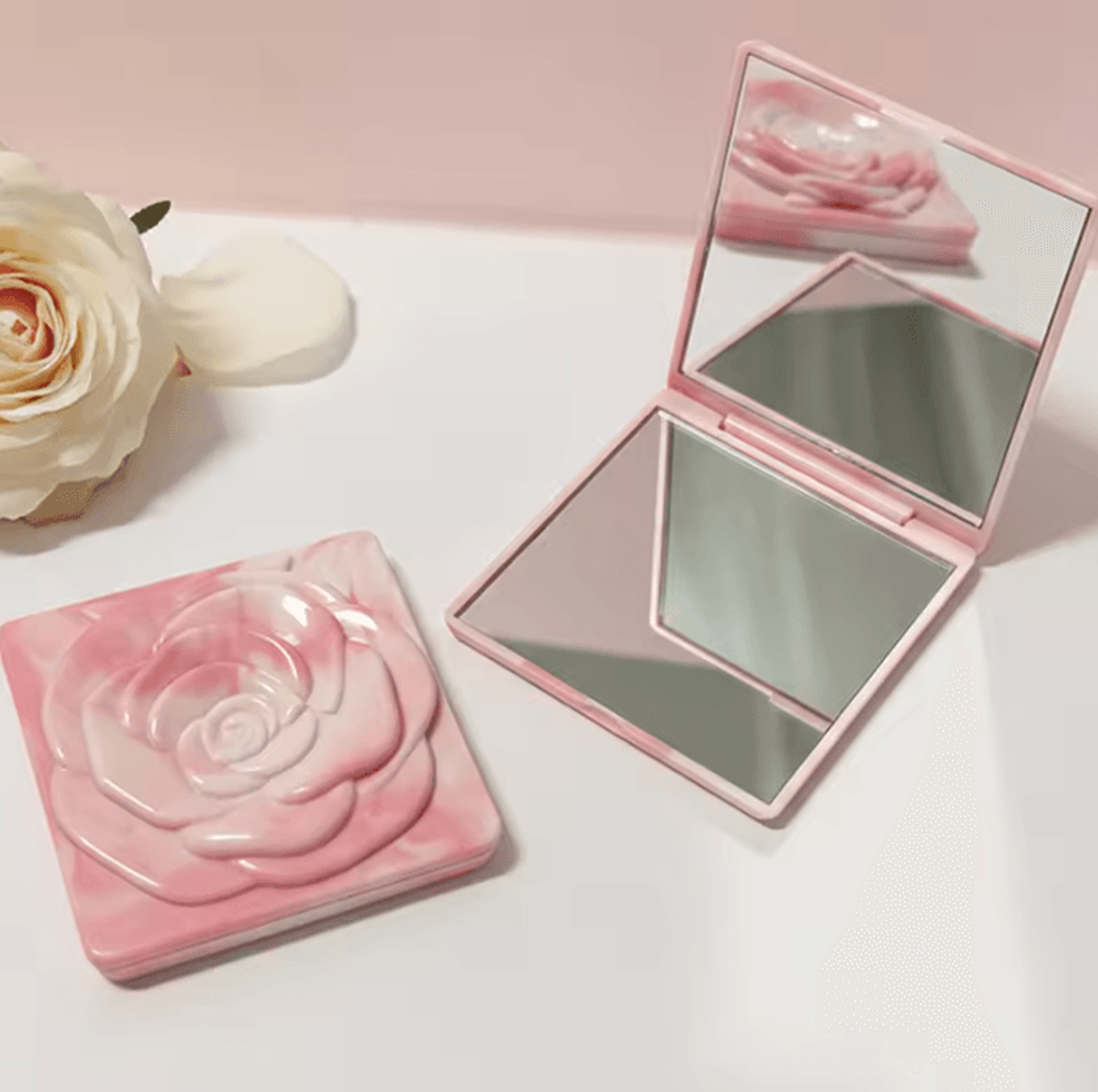 Retro Rose Double Sided Mini Pocket Makeup Mirror 6