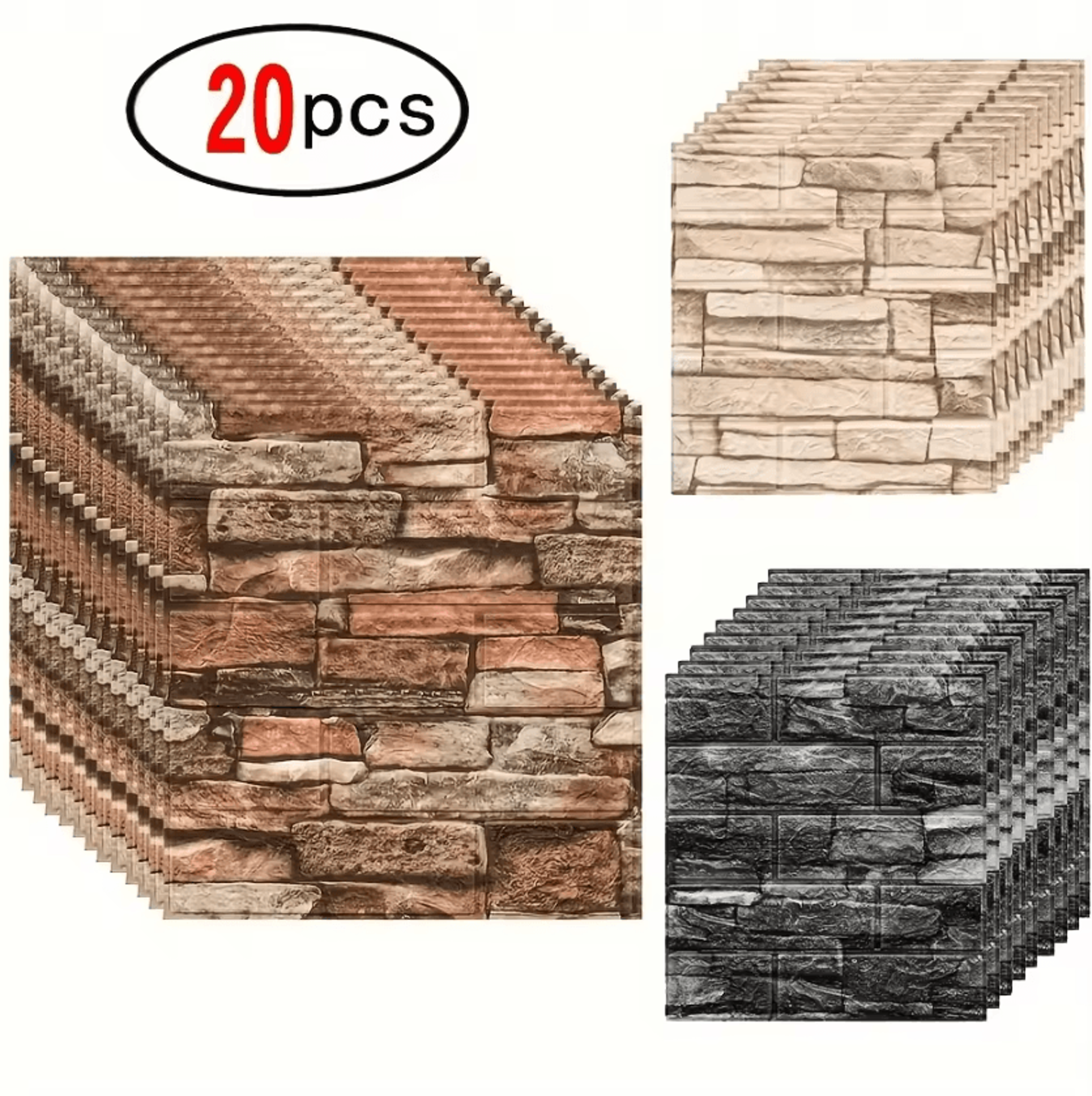 Brick Stone Peel And Stick Waterproof Wall Stickers 0