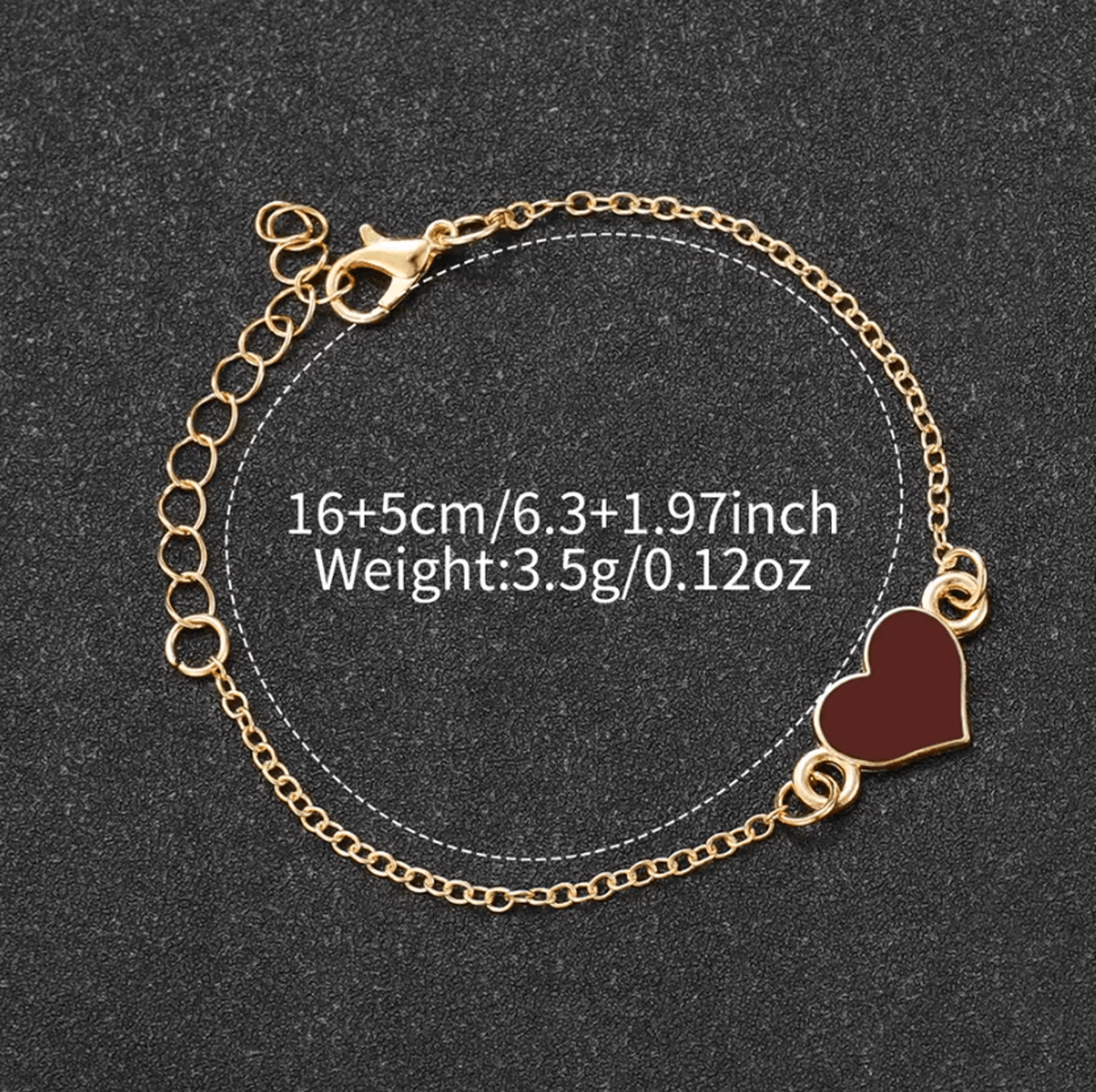 Arabic Dial Square Quartz Watch And Heart Bracelet Set 4