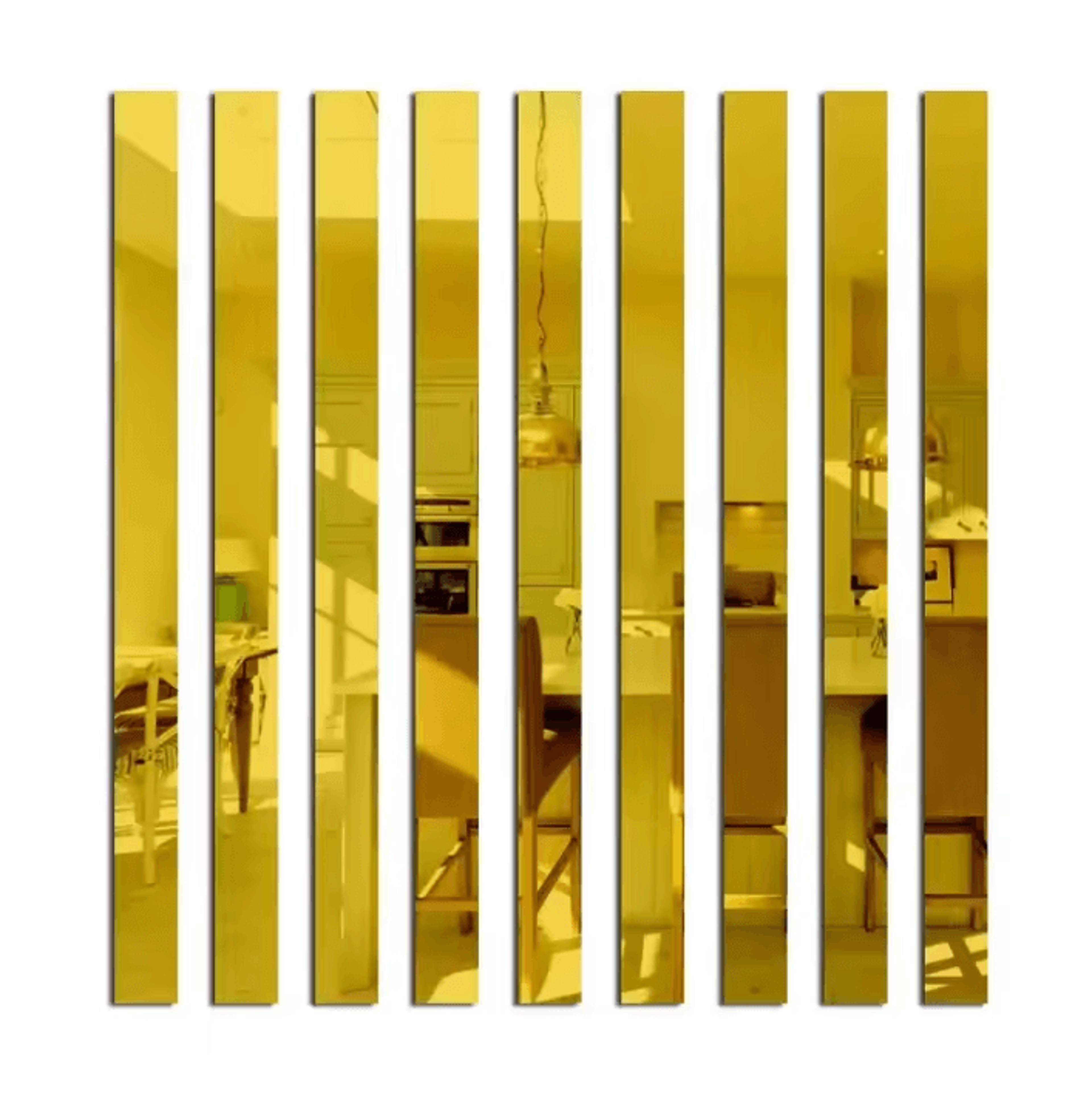 3D Acrylic Mirror Strip Wall Stickers DIY Modern Line Wall Decor 5