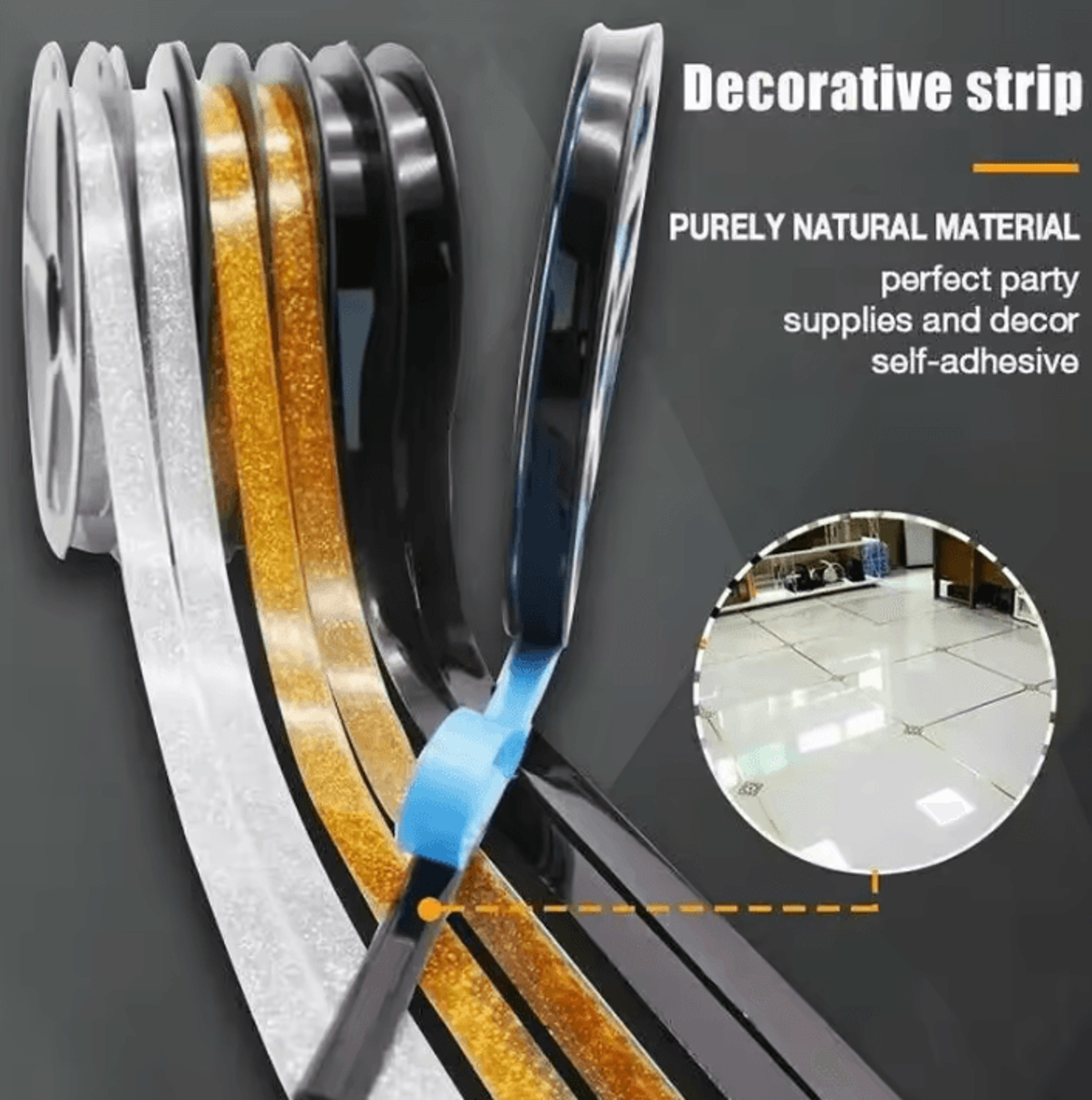 6M Waterproof Ceramic Tile Gap Tape Self Adhesive Decorative Seam Strip 2