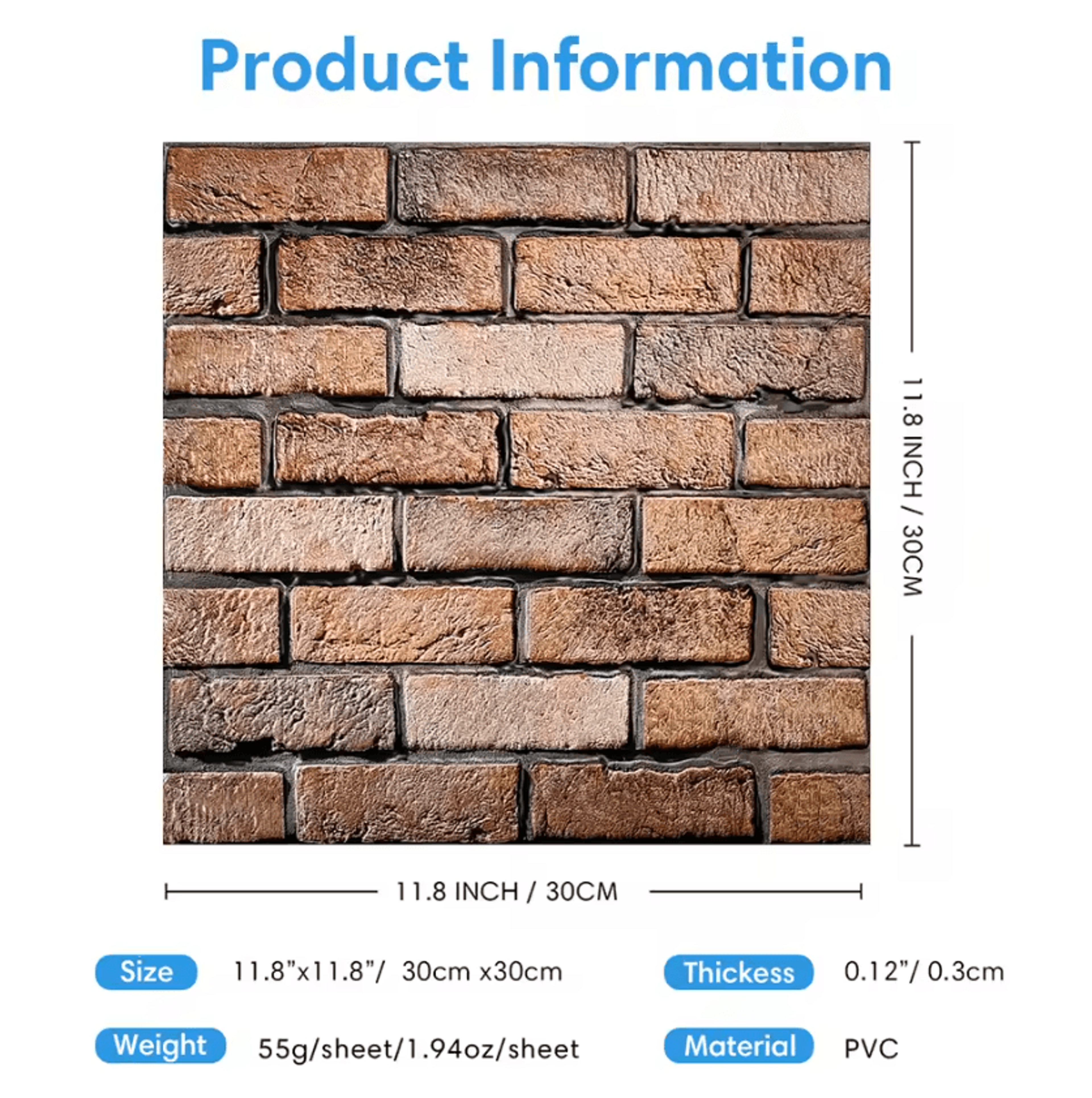 5 10 20 Piece Peel And Stick PVC Wall Tiles Waterproof DIY Wall Panels 2