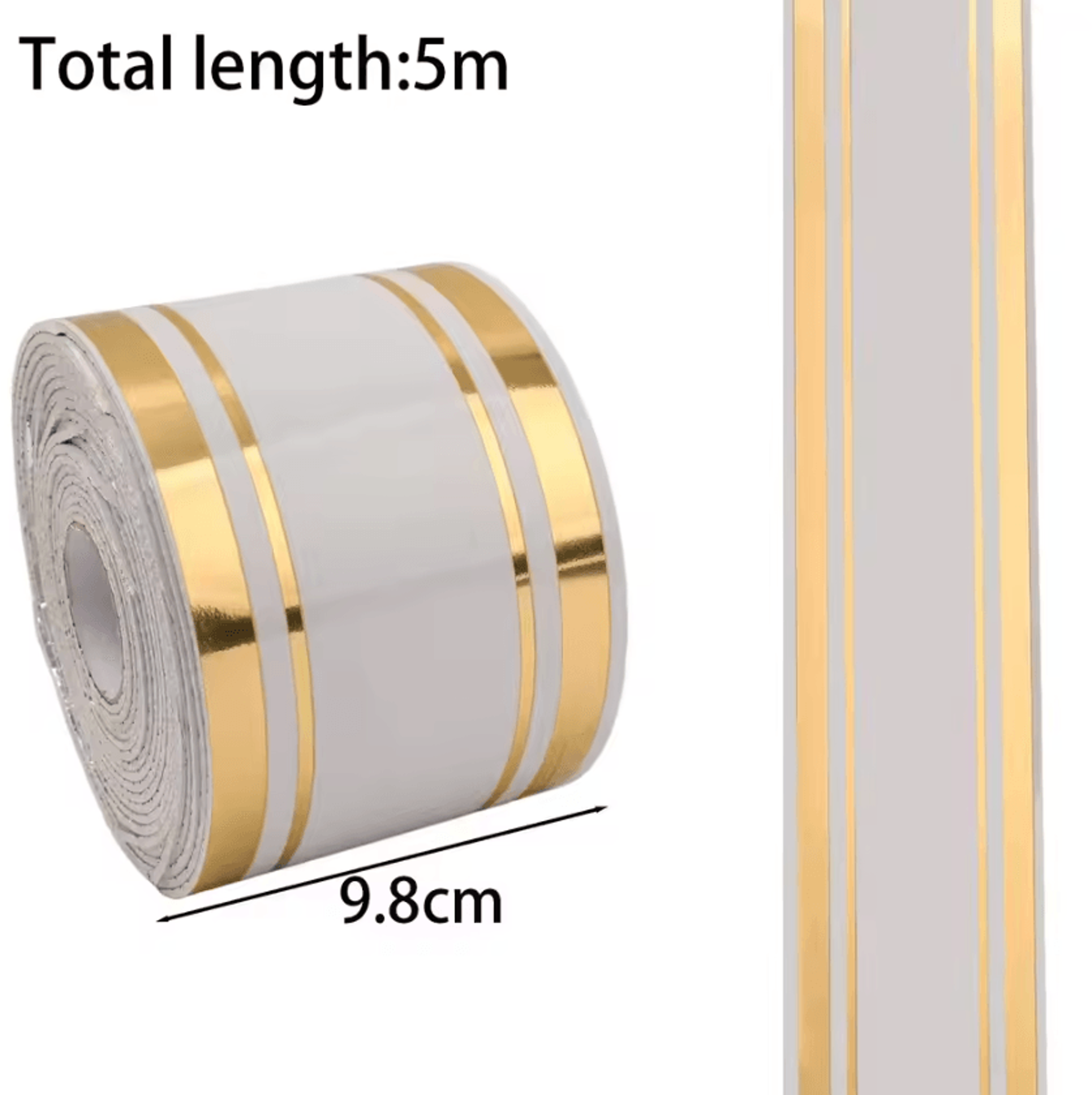 5M 10M Self Adhesive Skirting Line Decorative Door Frame Edge Trim 3