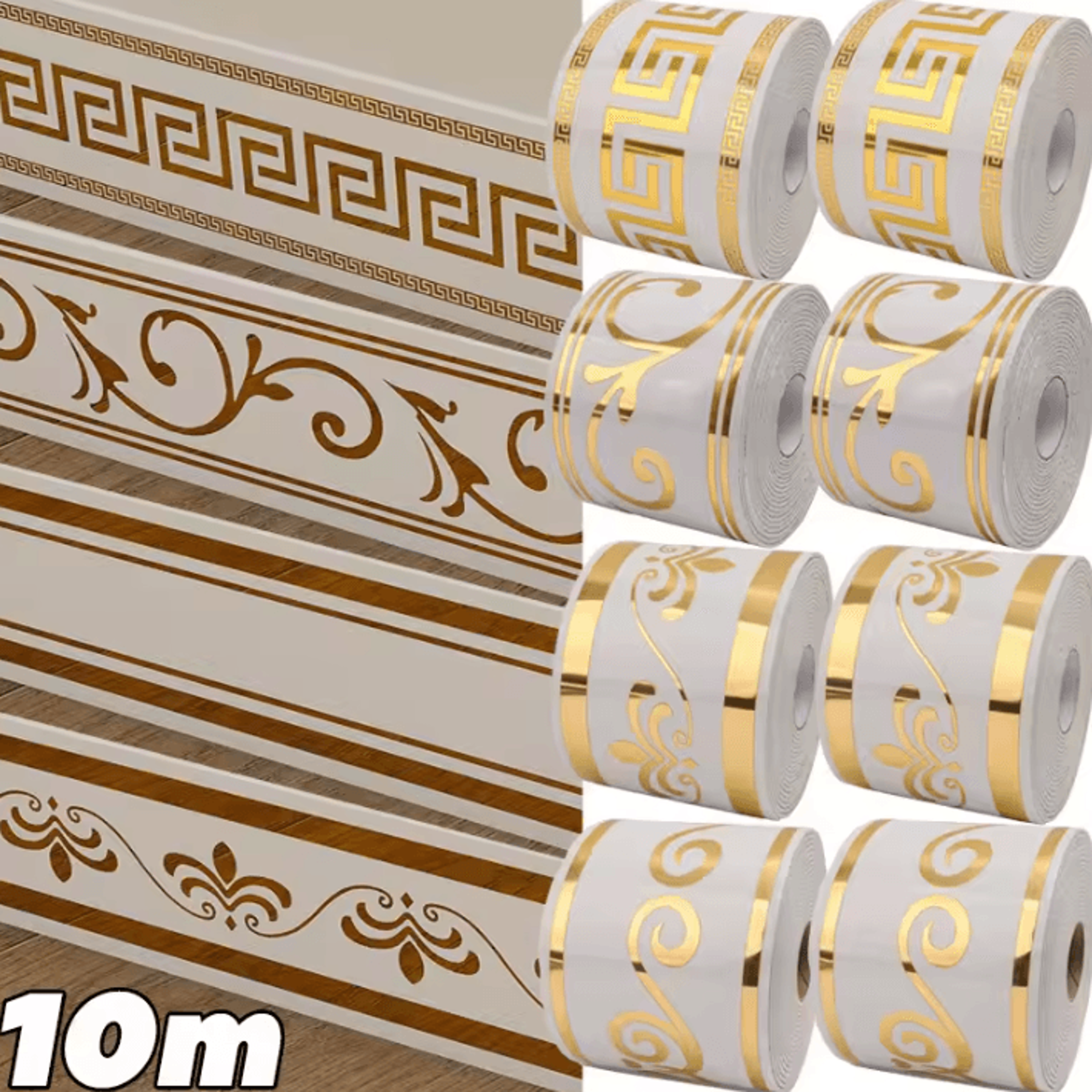 5M 10M Self Adhesive Skirting Line Decorative Door Frame Edge Trim 0