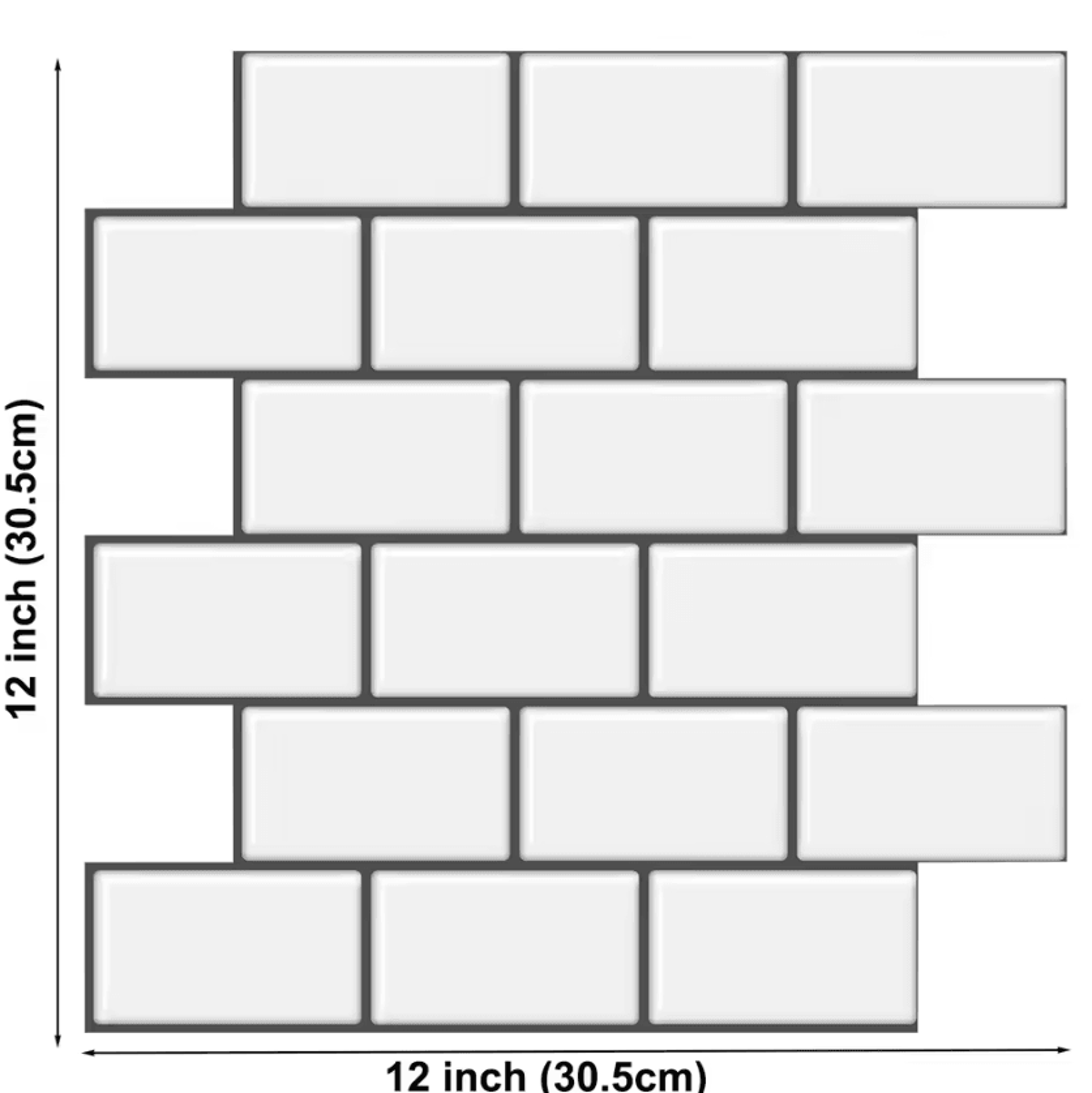 10 Piece 3D Subway Peel And Stick Backsplash Tiles 4
