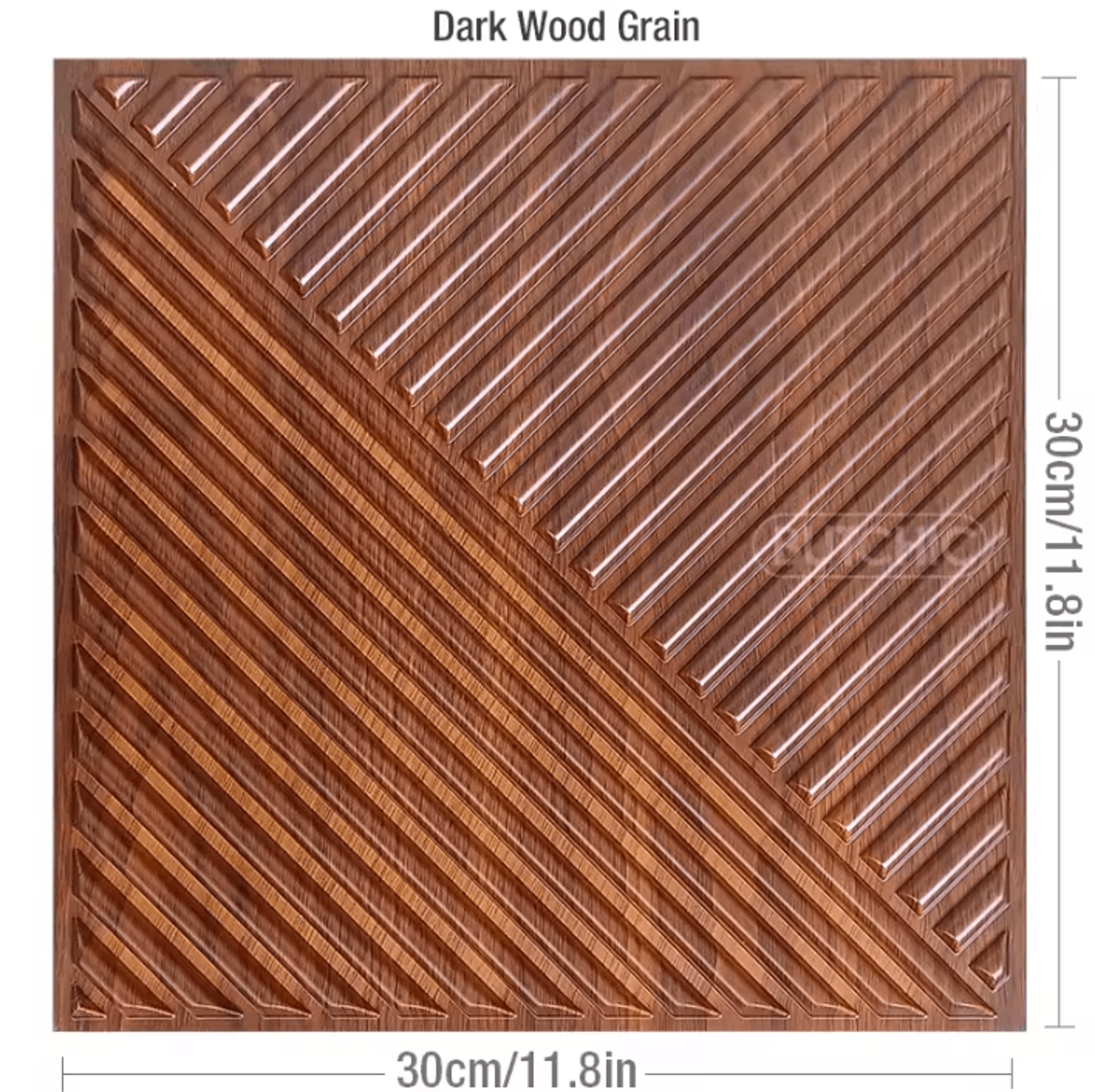 Champagne Gold 3D Wood Grain Decorative Wall Panels 10