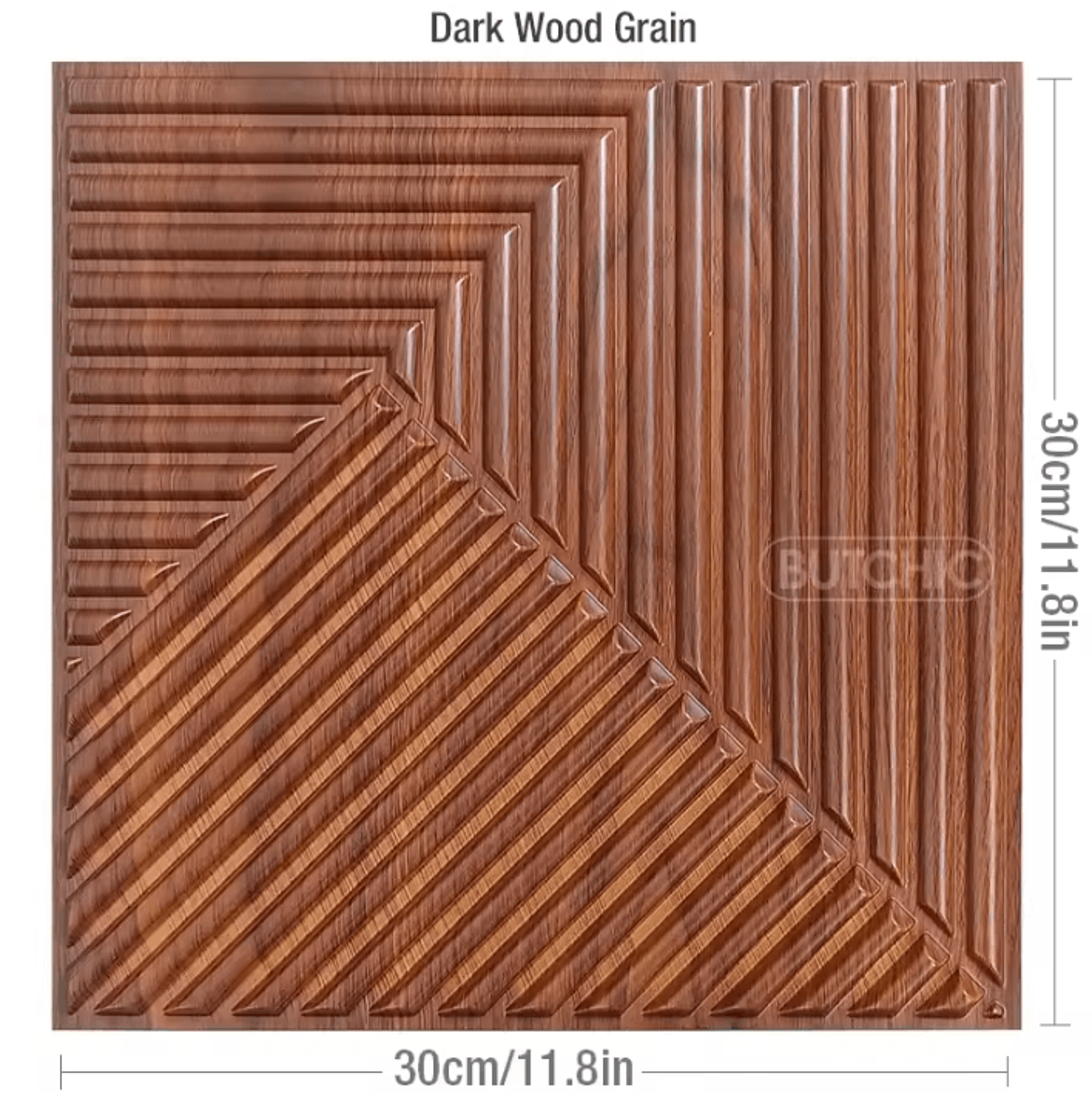 Champagne Gold 3D Wood Grain Decorative Wall Panels 6