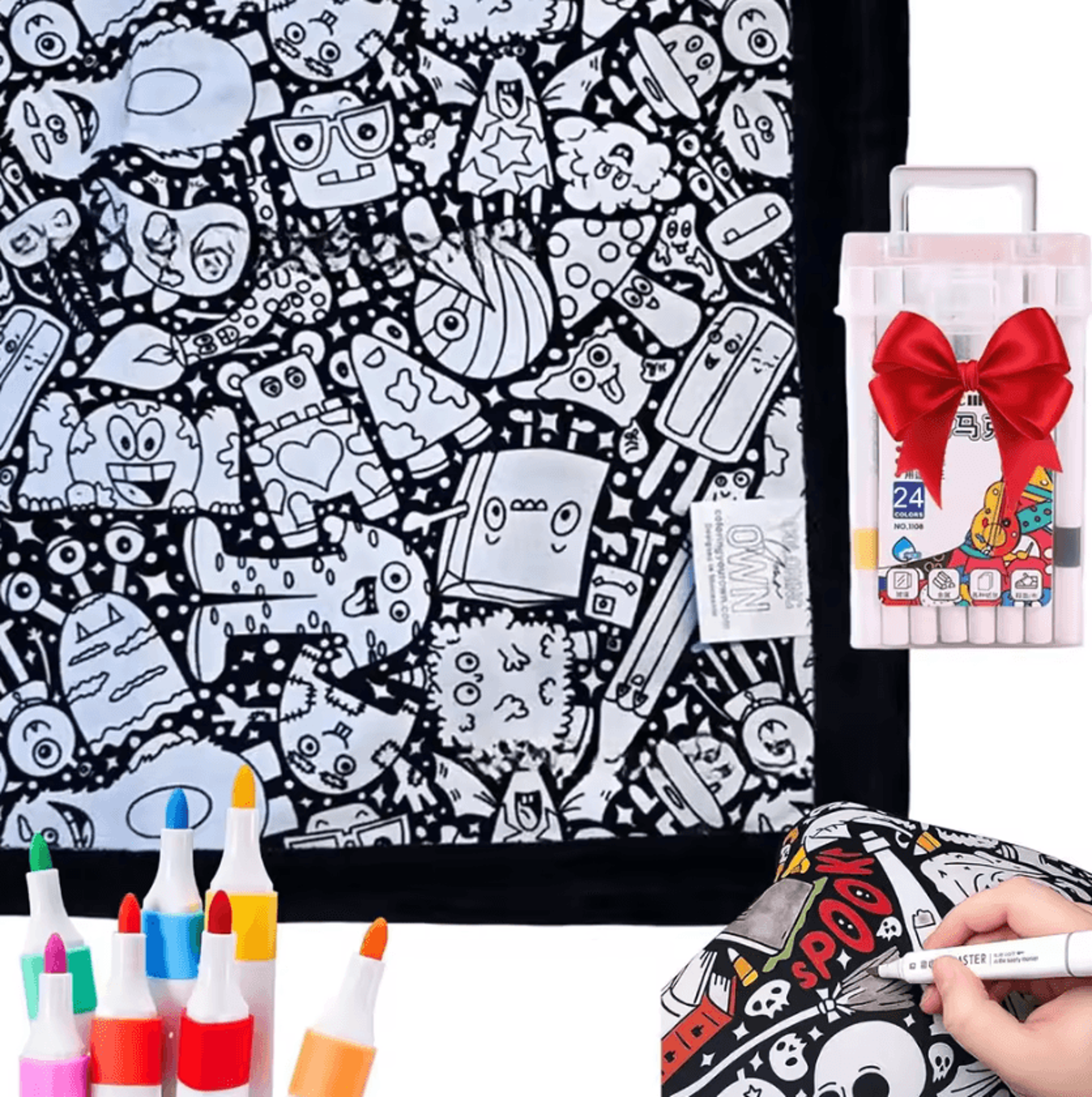 DIY Coloring Blanket With Markers For Creative Relaxation 4