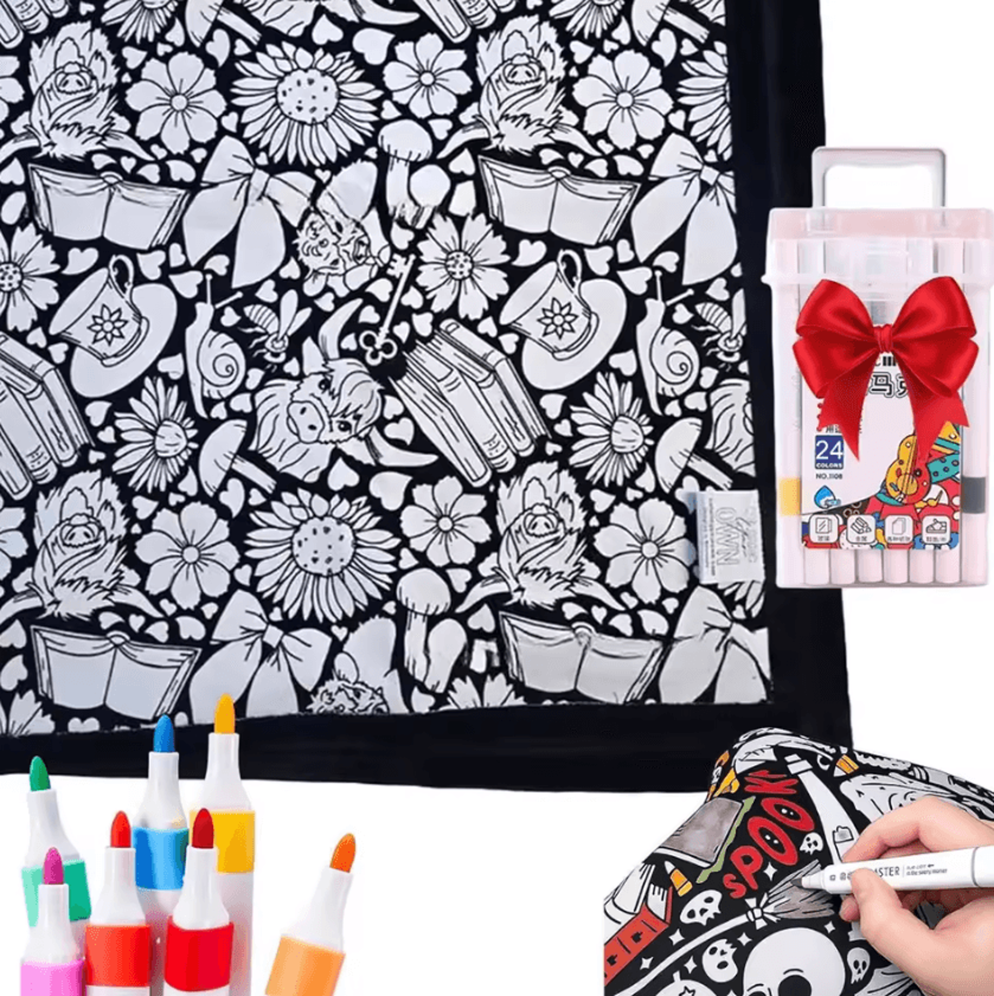 DIY Coloring Blanket With Markers For Creative Relaxation 6