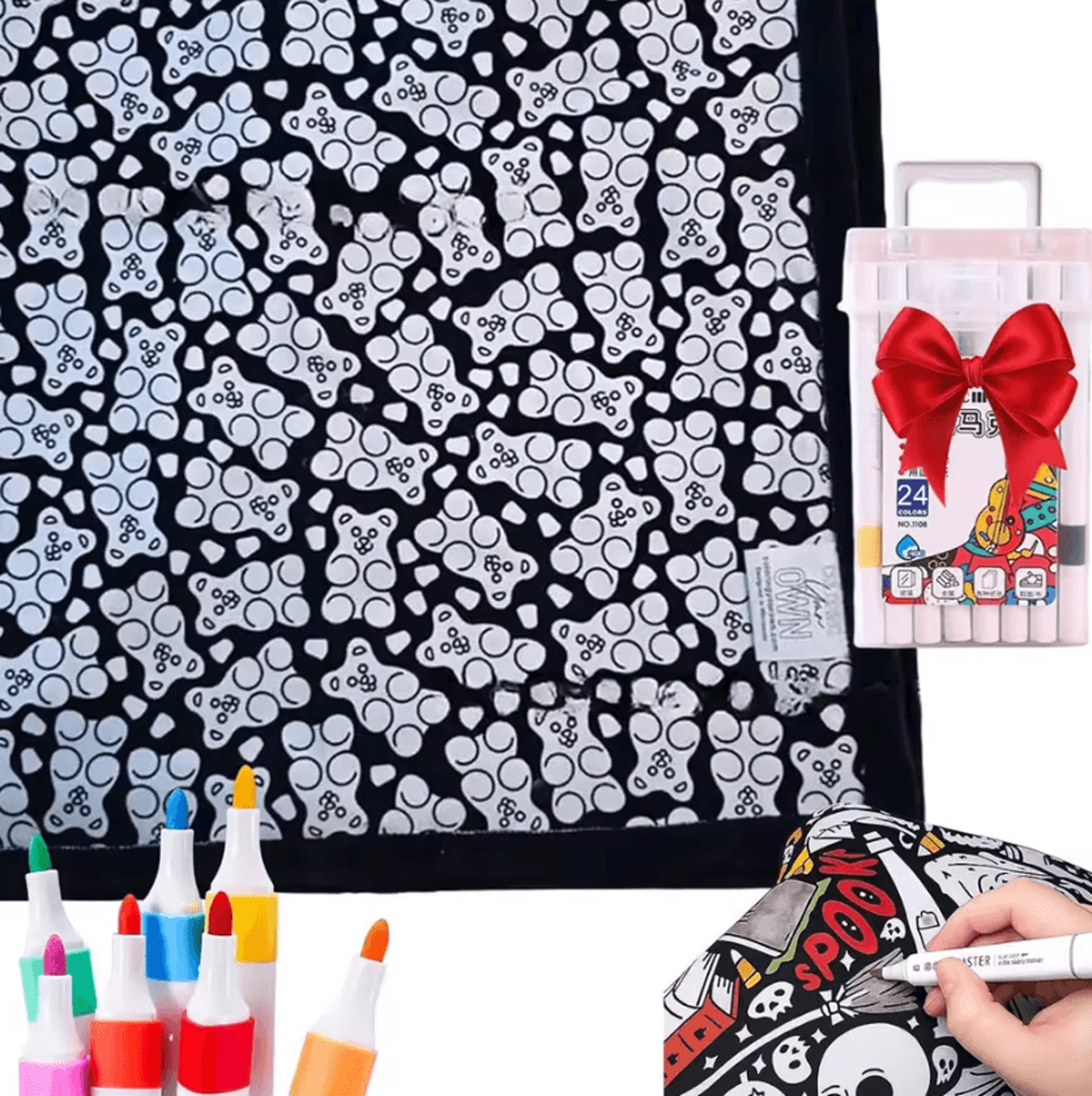 DIY Coloring Blanket With Markers For Creative Relaxation 14