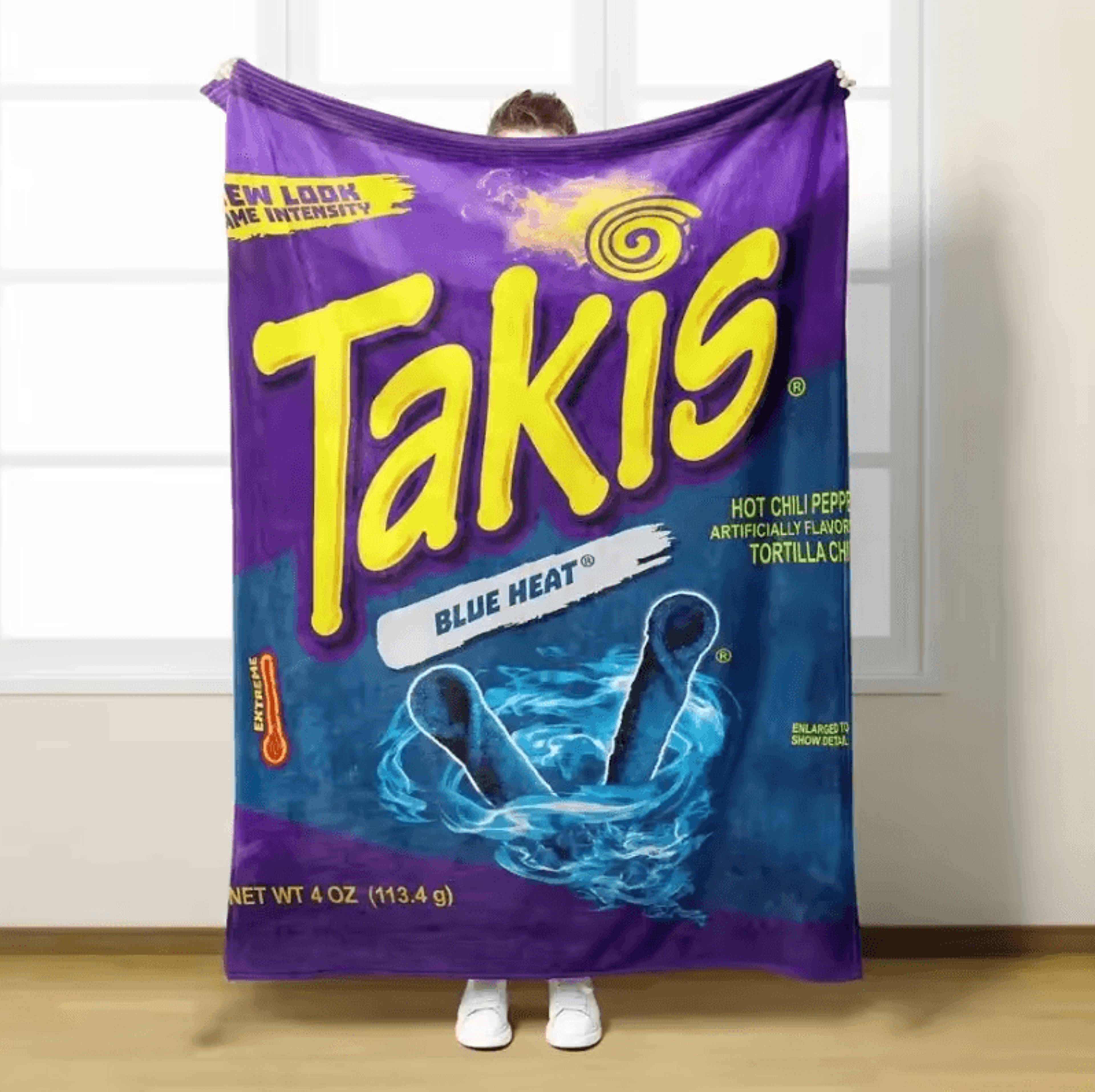 Cartoon Snack Print Flannel Throw Blanket 3