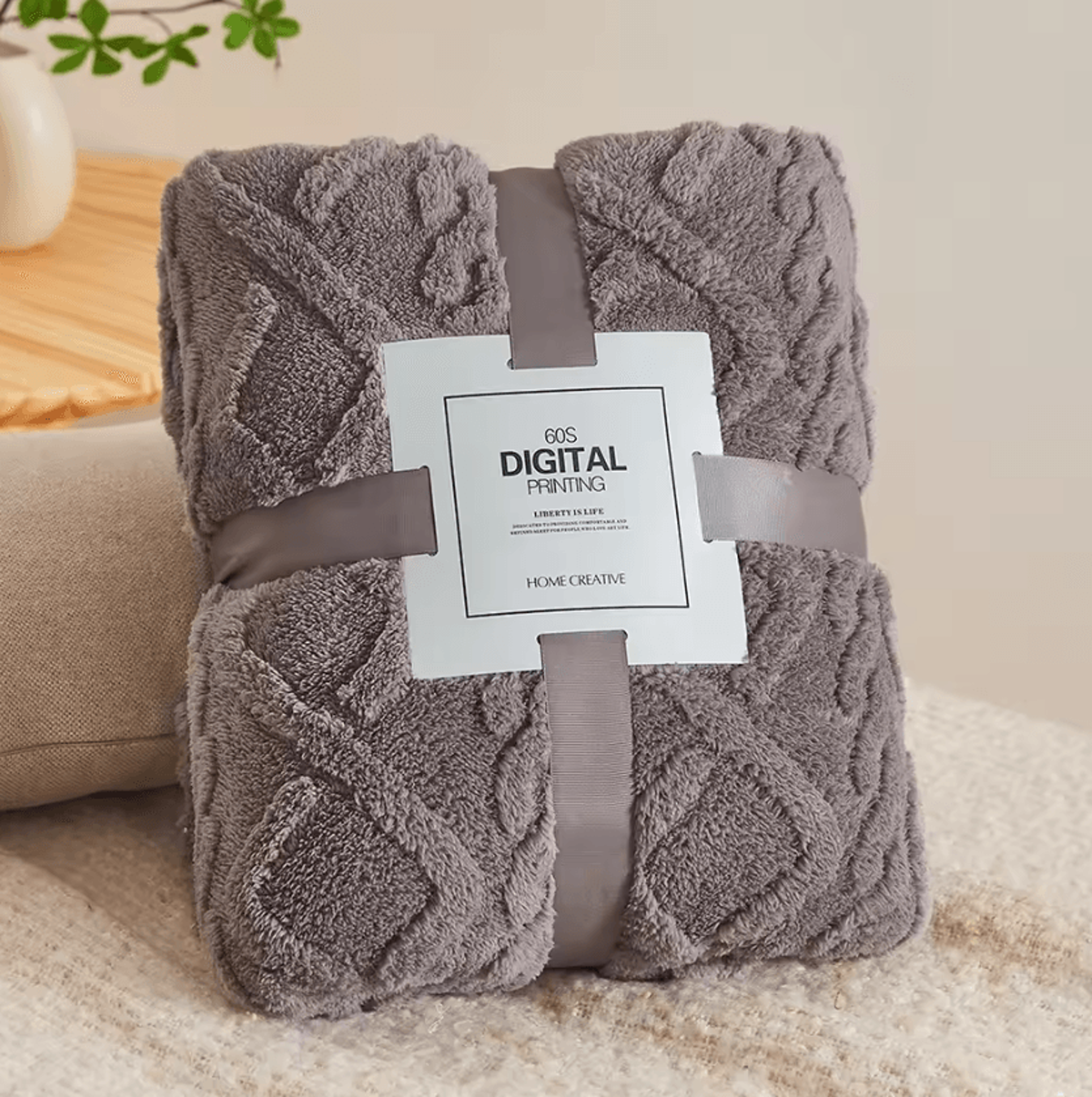Double Sided Jacquard Coral Fleece Blanket 6