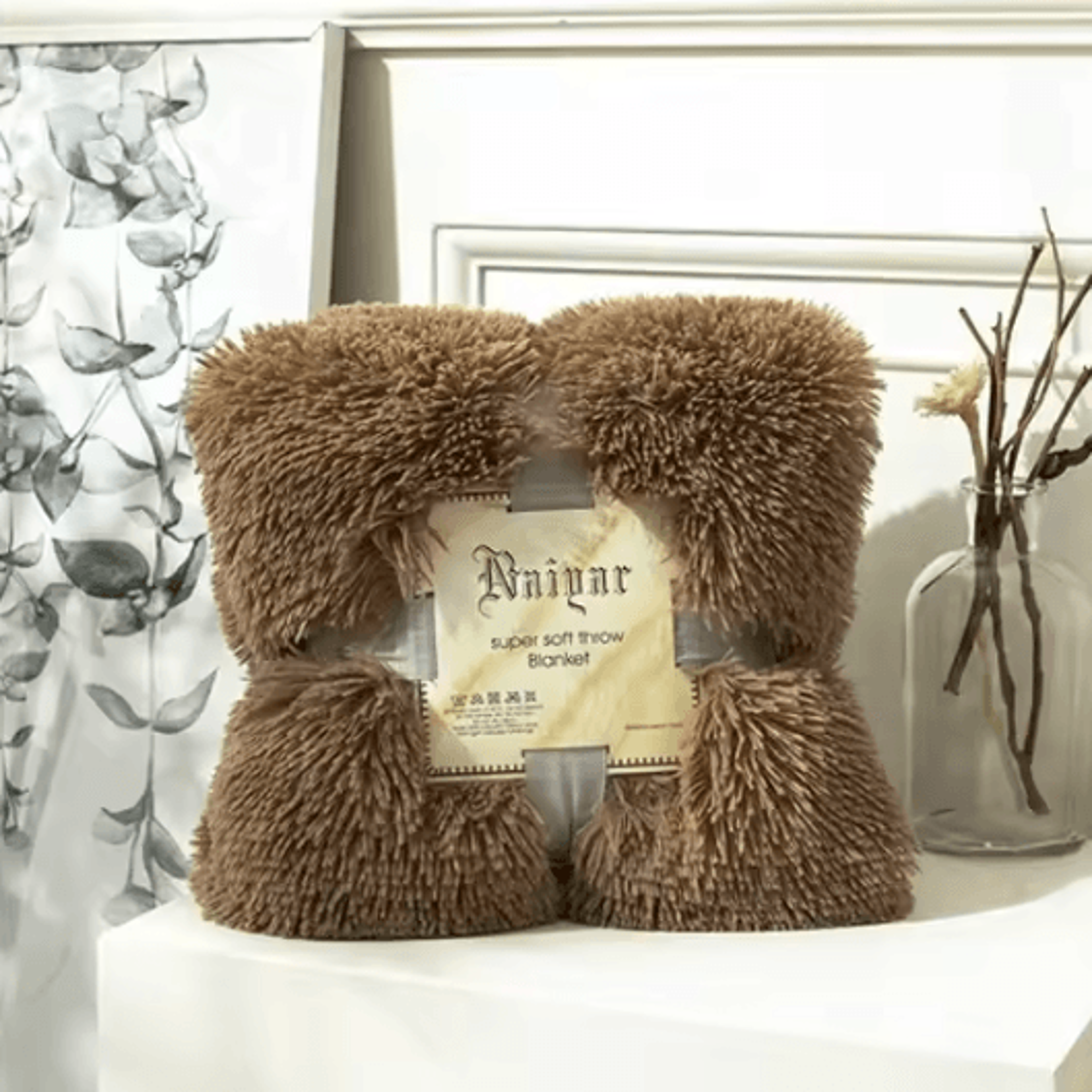 Super Soft Shaggy Faux Fur Throw Blanket 15