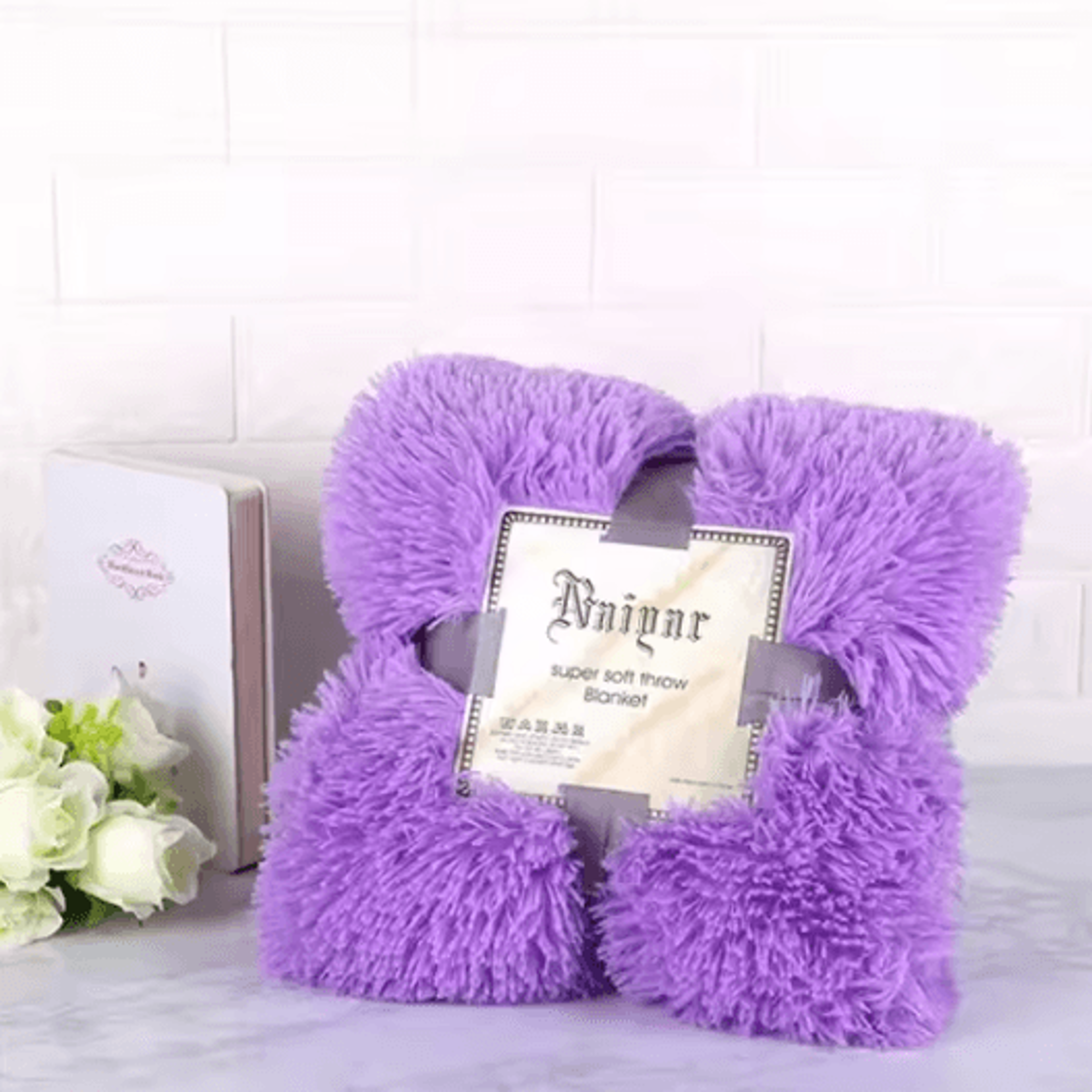 Super Soft Shaggy Faux Fur Throw Blanket 13